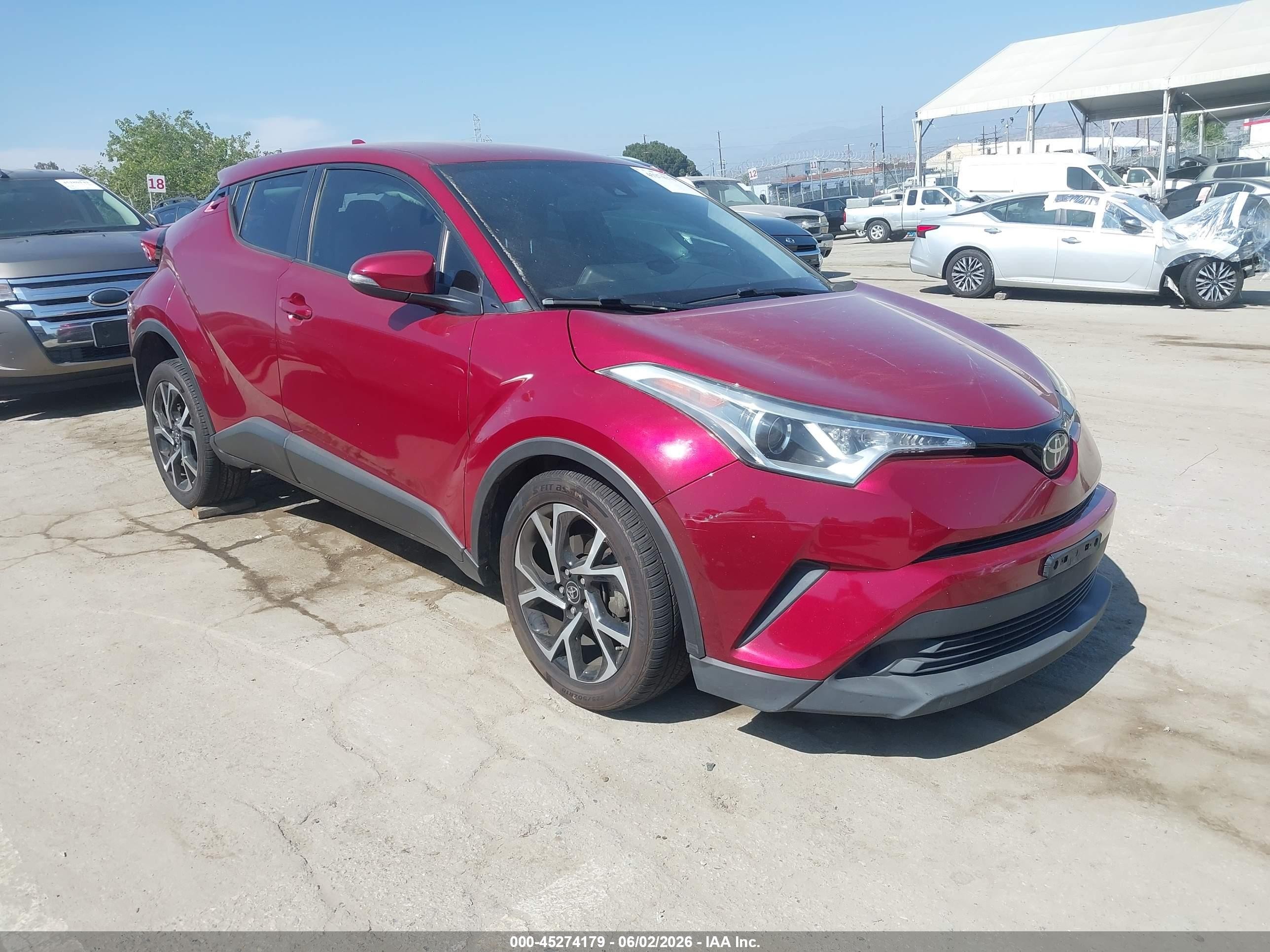 2018 Toyota C-hr Xle Red vin: NMTKHMBX6JR034170