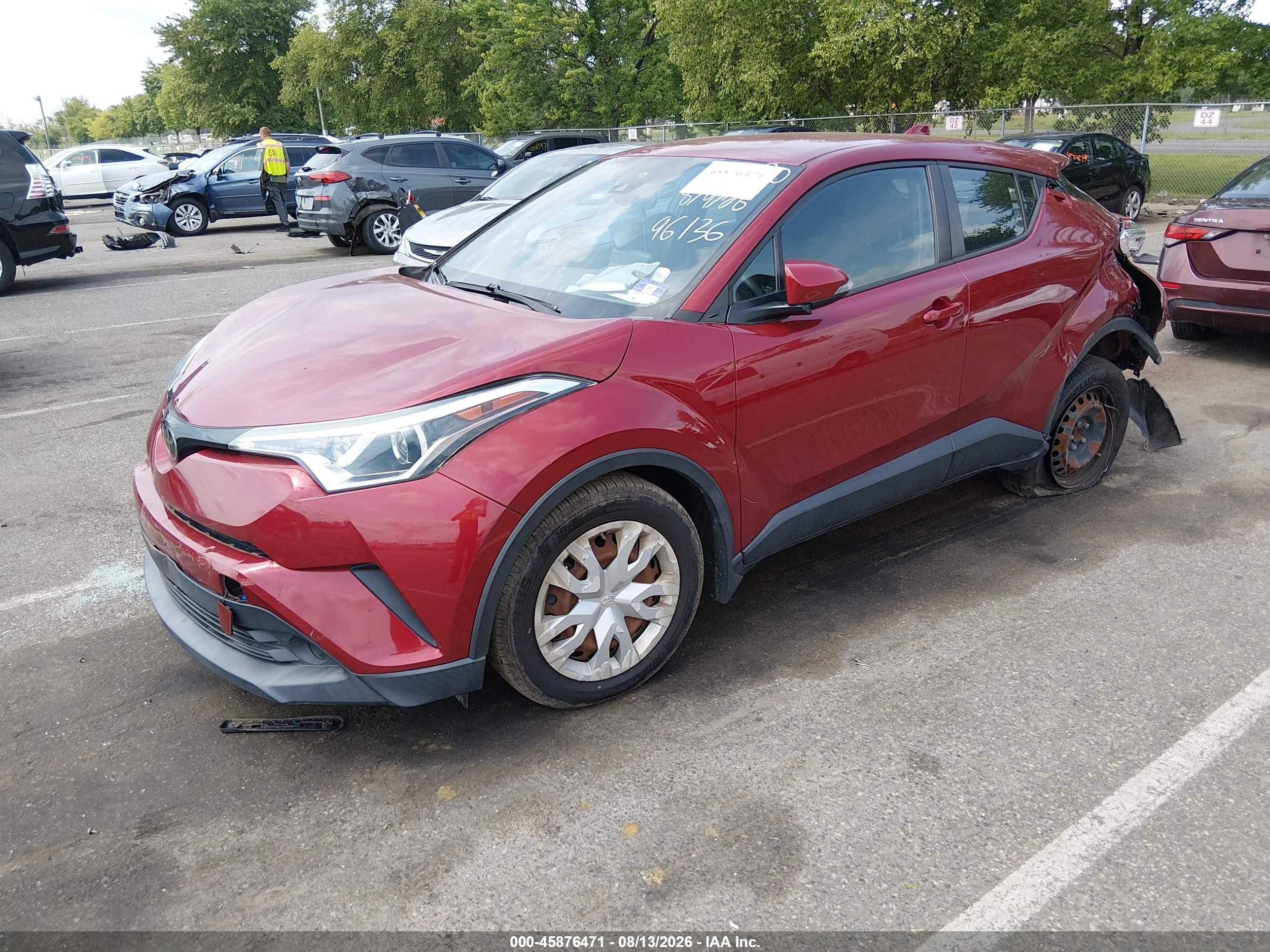 2019 Toyota C-hr Le Красный vin: NMTKHMBX6KR096136