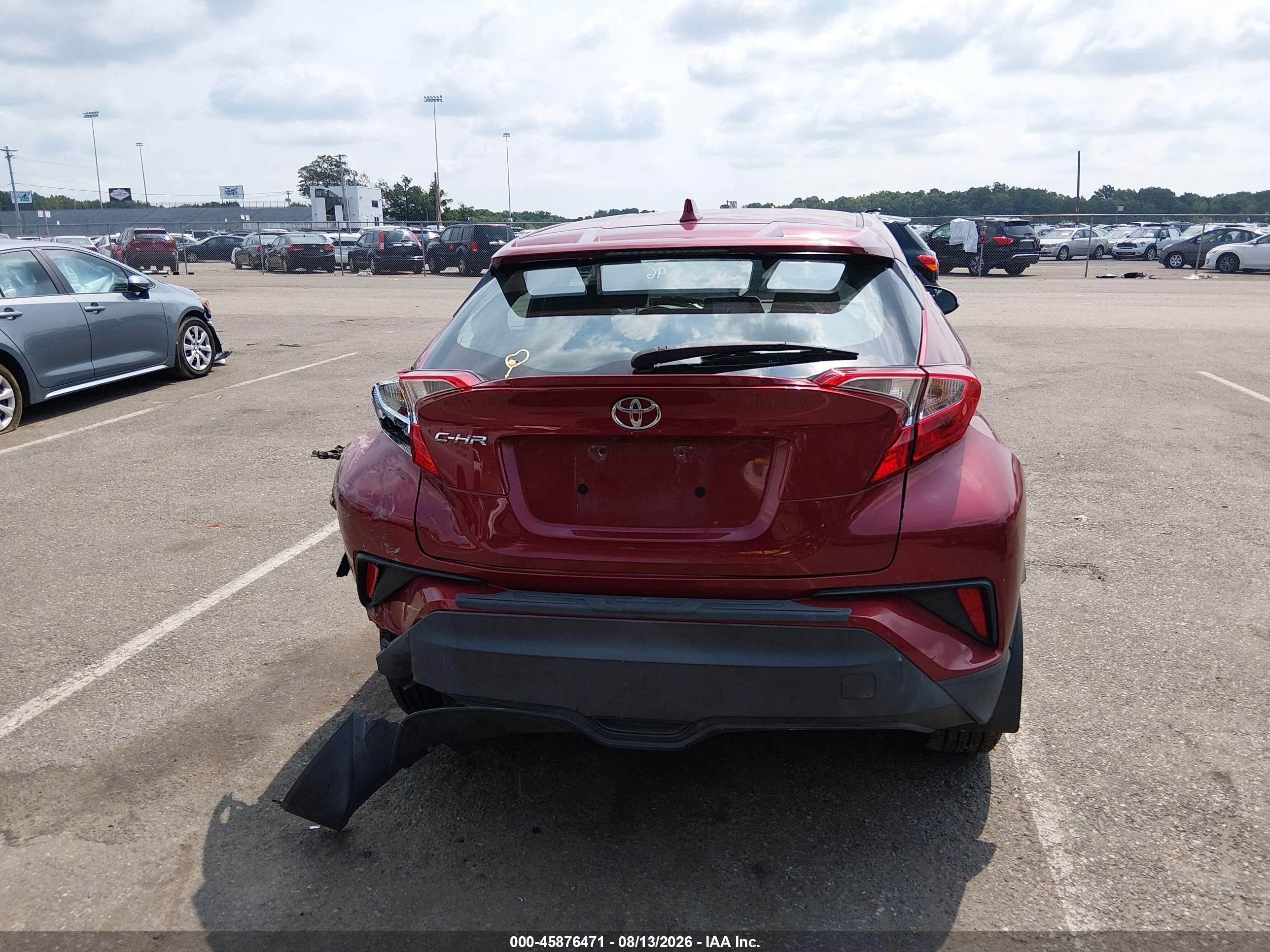 2019 Toyota C-hr Le Красный vin: NMTKHMBX6KR096136