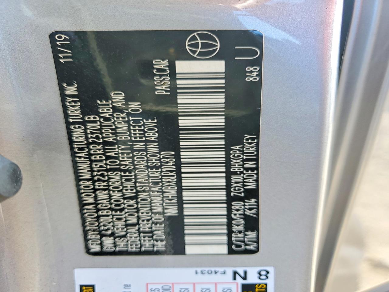 2020 Toyota C-hr Xle Gray vin: NMTKHMBX8LR104870