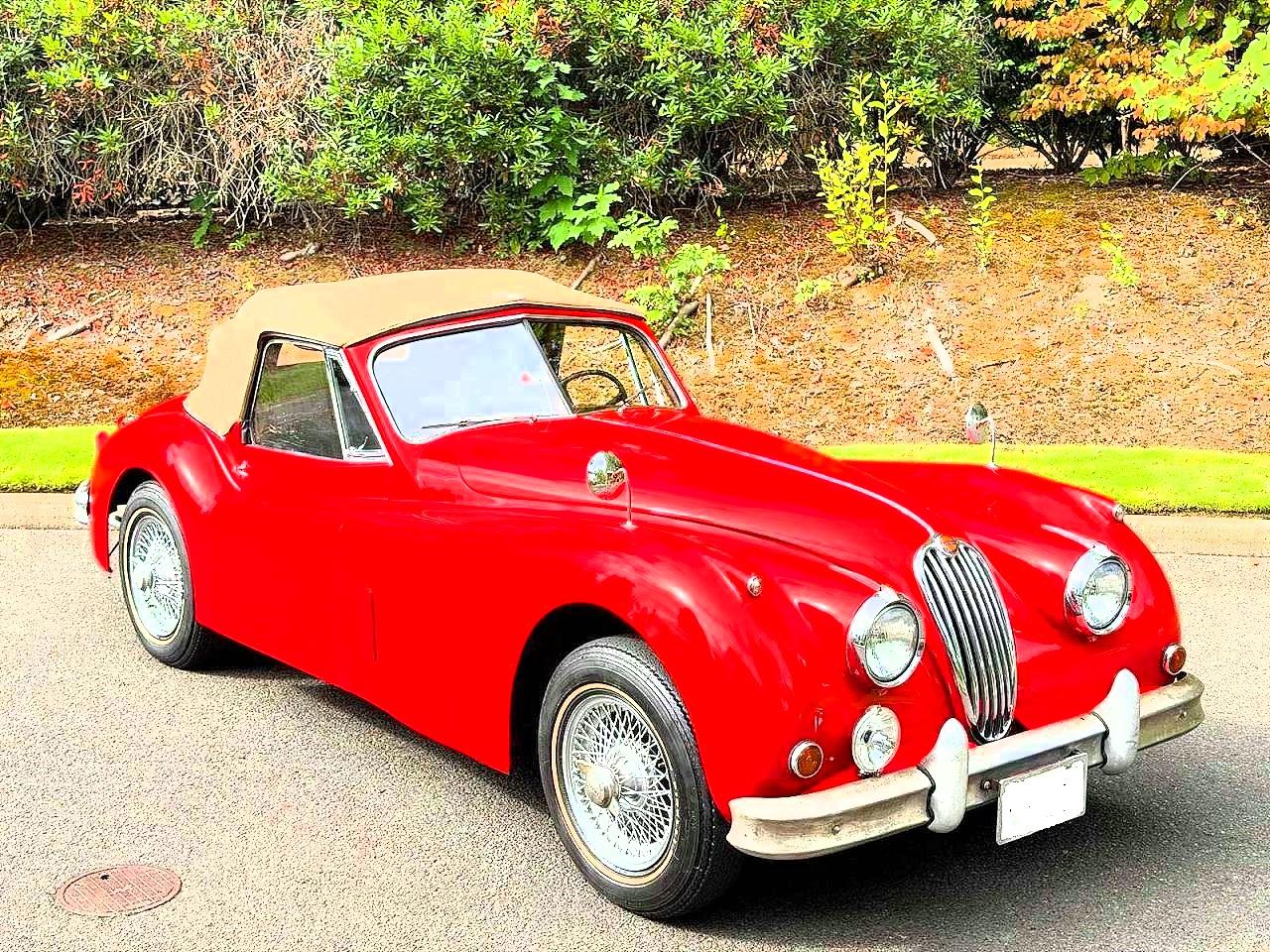 1956 Jaguar Xk140 4-speed Manual Transmission Red vin: S817586