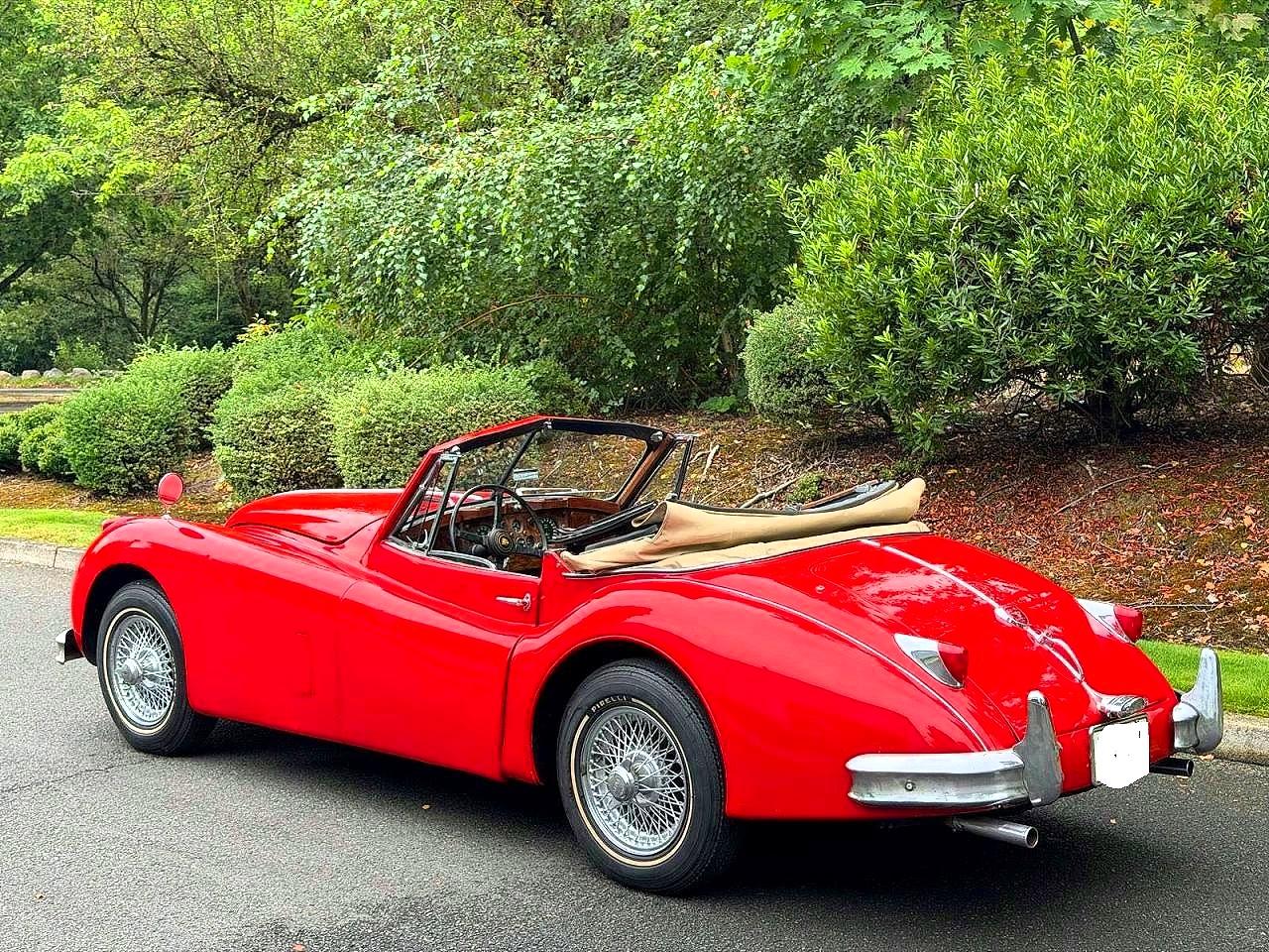 1956 Jaguar Xk140 4-speed Manual Transmission Red vin: S817586