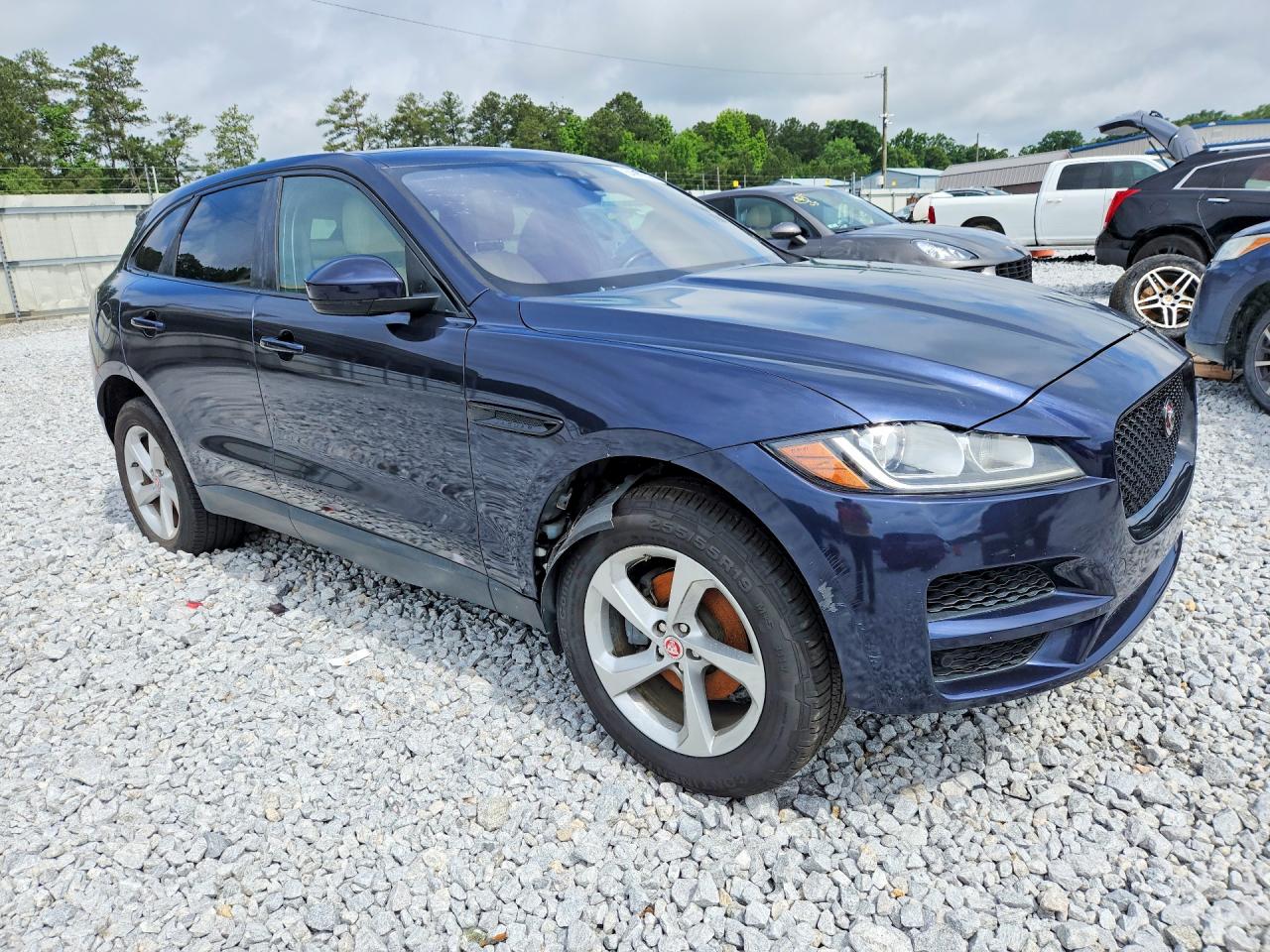 2019 Jaguar F-pace Premium Синий vin: SADCJ2FX8KA366235