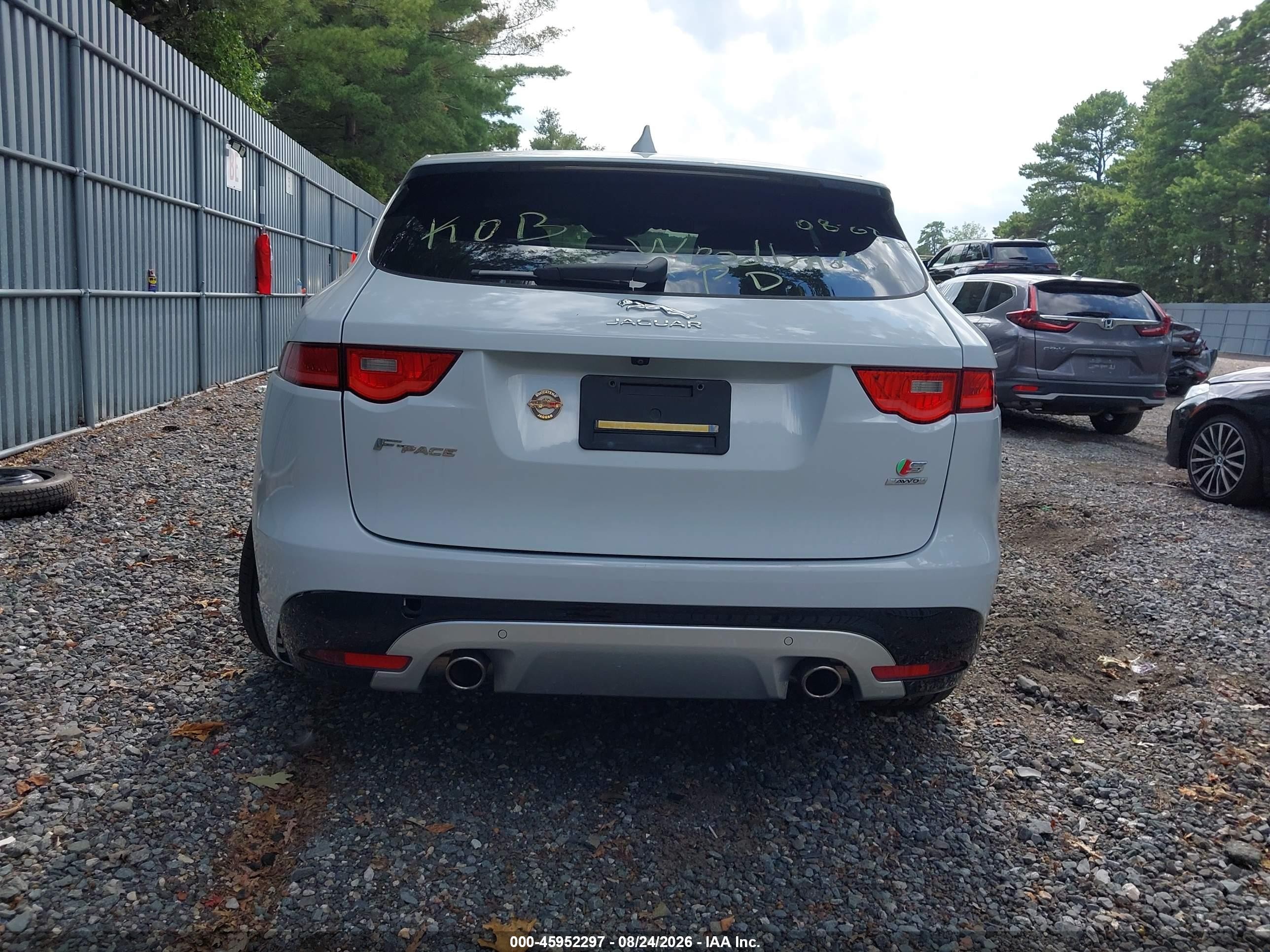 2017 Jaguar F-pace S White vin: SADCM2BV9HA079507