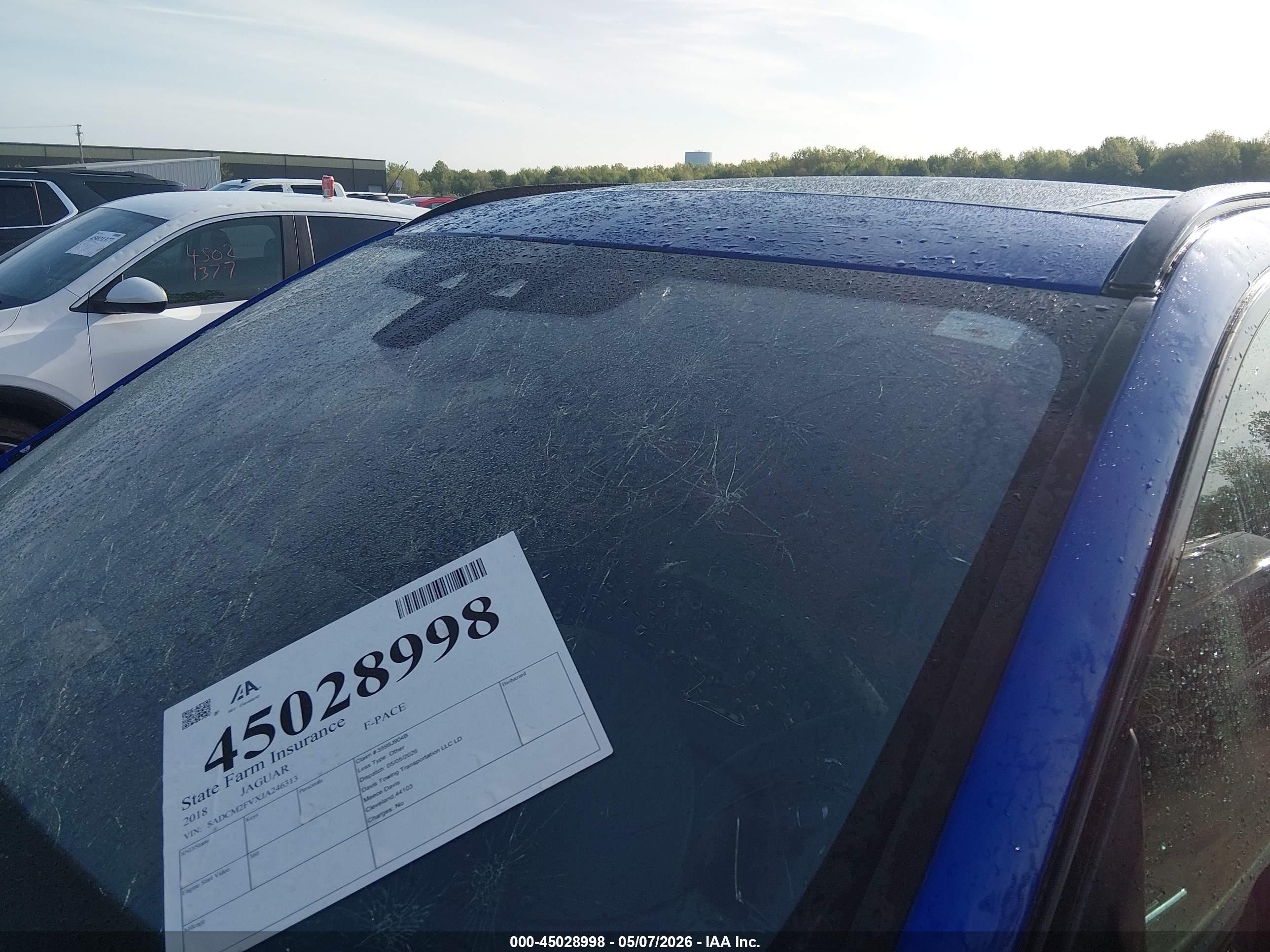 2018 Jaguar F-pace S Синий vin: SADCM2FVXJA246313