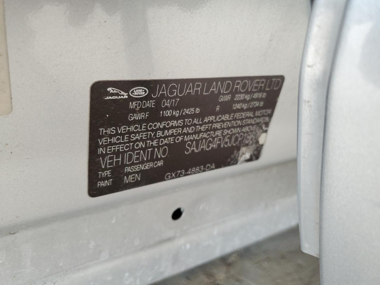 2018 Jaguar Xe S Серебряный vin: SAJAG4FV5JCP18607