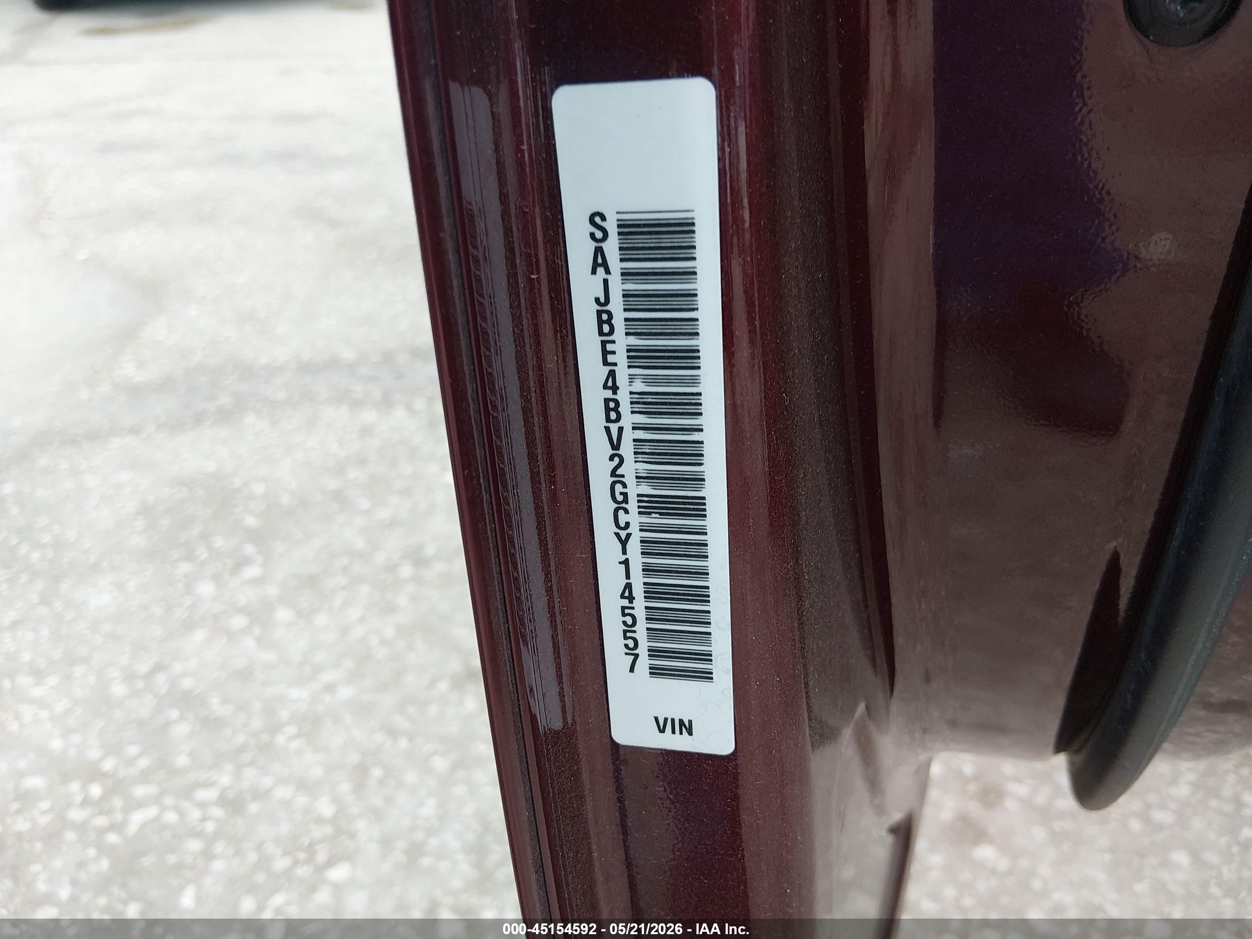 2016 Jaguar Xf 35t Prestige Burgundy vin: SAJBE4BV2GCY14557