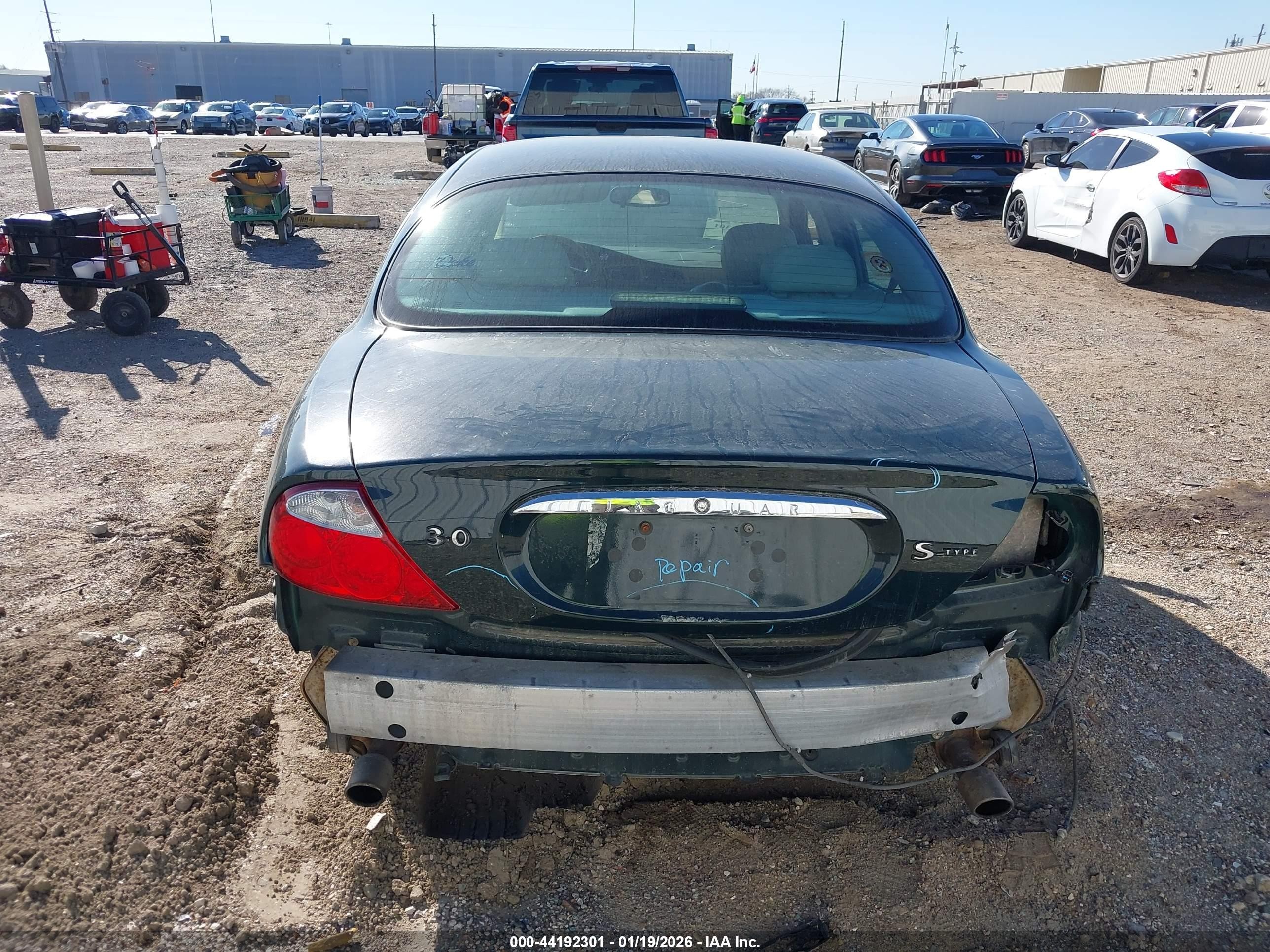 2000 Jaguar S-type 3.0l V6 Green vin: SAJDA01C3YFL13979