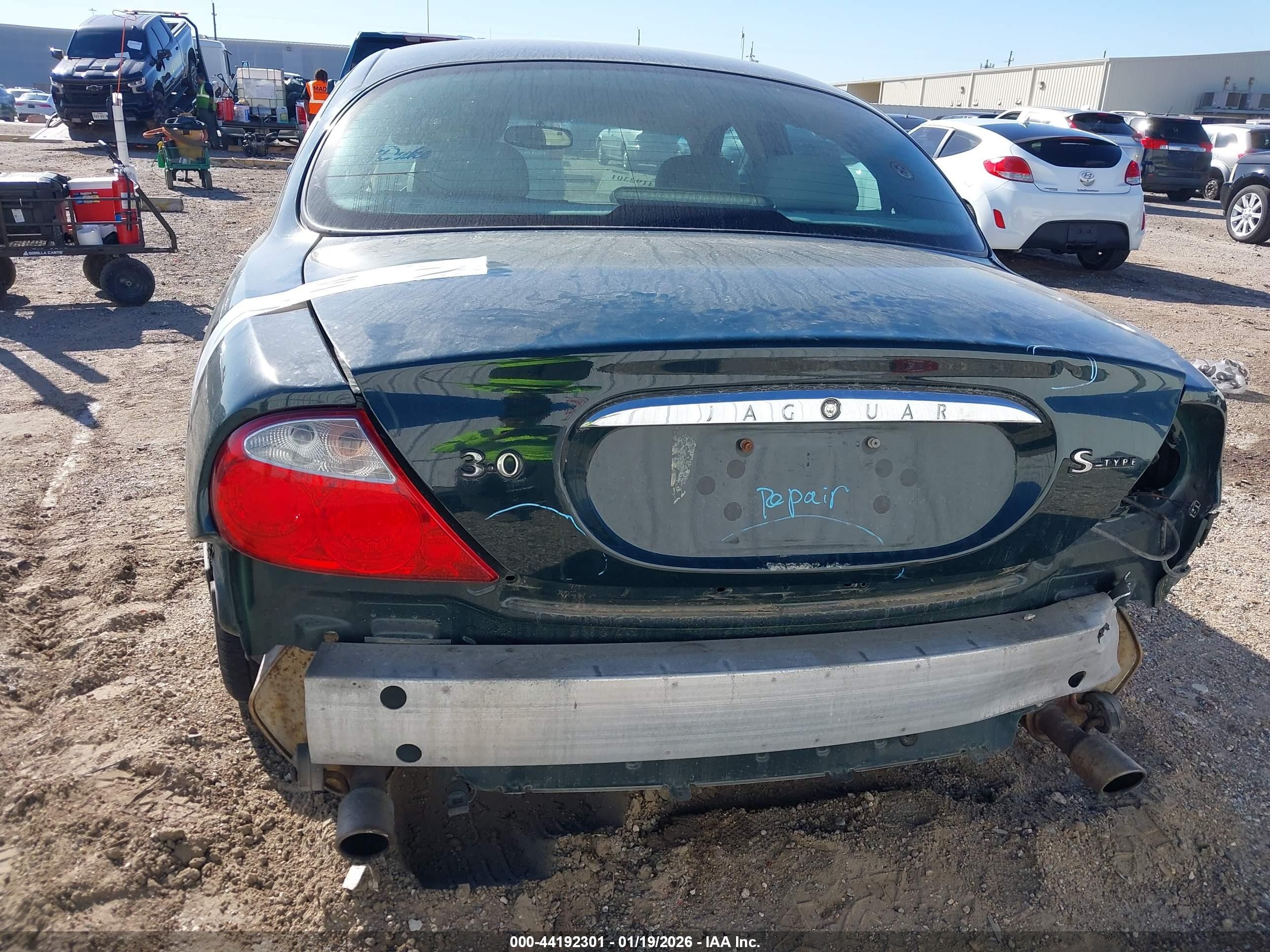 2000 Jaguar S-type 3.0l V6 Green vin: SAJDA01C3YFL13979