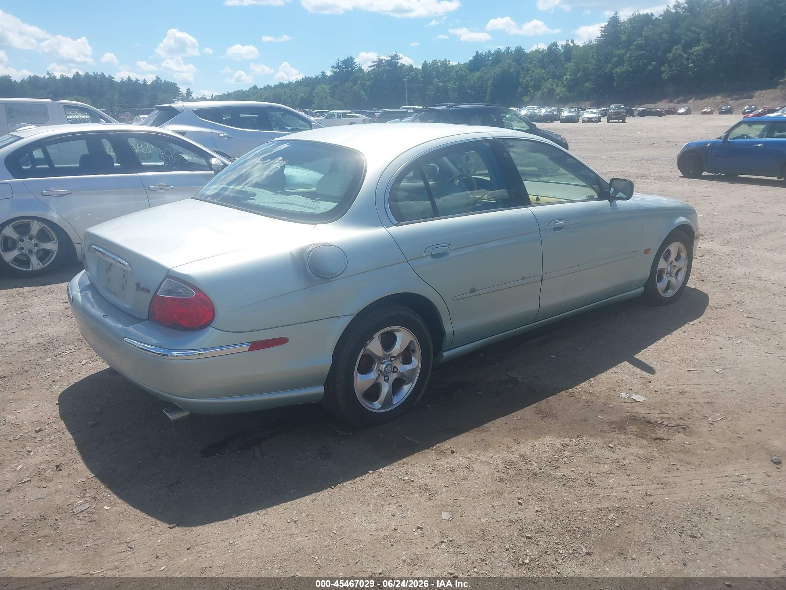 2000 Jaguar S-type 3.0l V6 Teal vin: SAJDA01C7YFL48279
