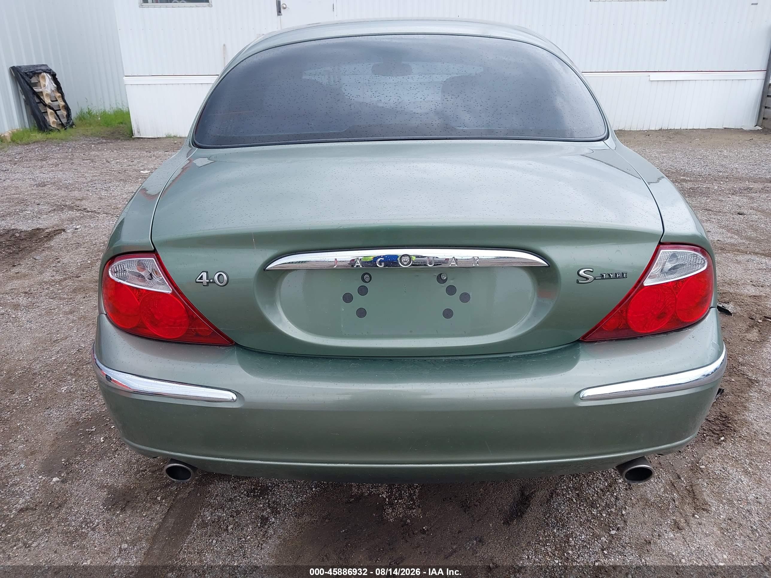 2000 Jaguar S-type 4.0l V8 Green vin: SAJDA01DXYGL50921