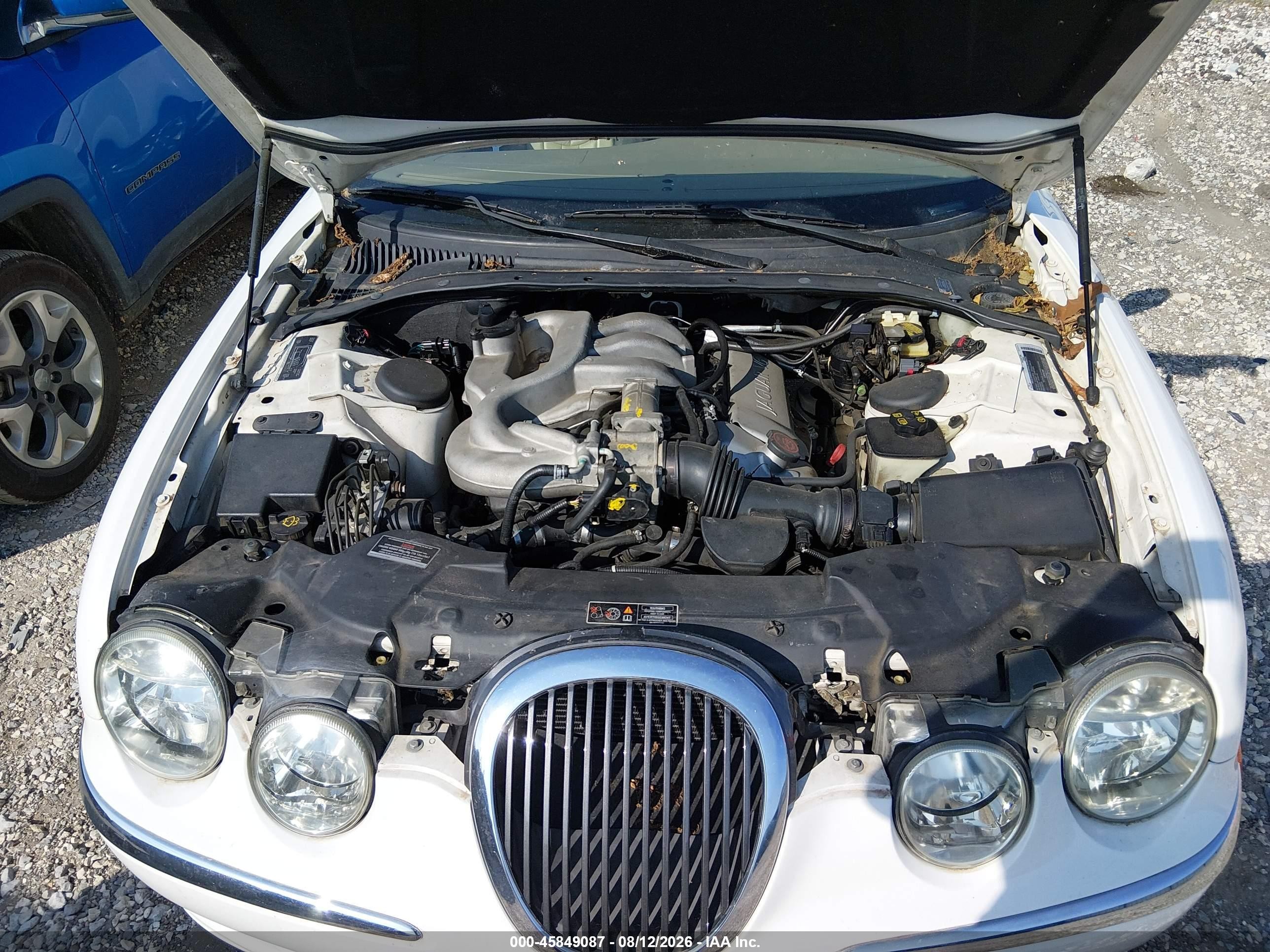 2002 Jaguar S-type 3.0l V6 White vin: SAJDA01N82FM25234