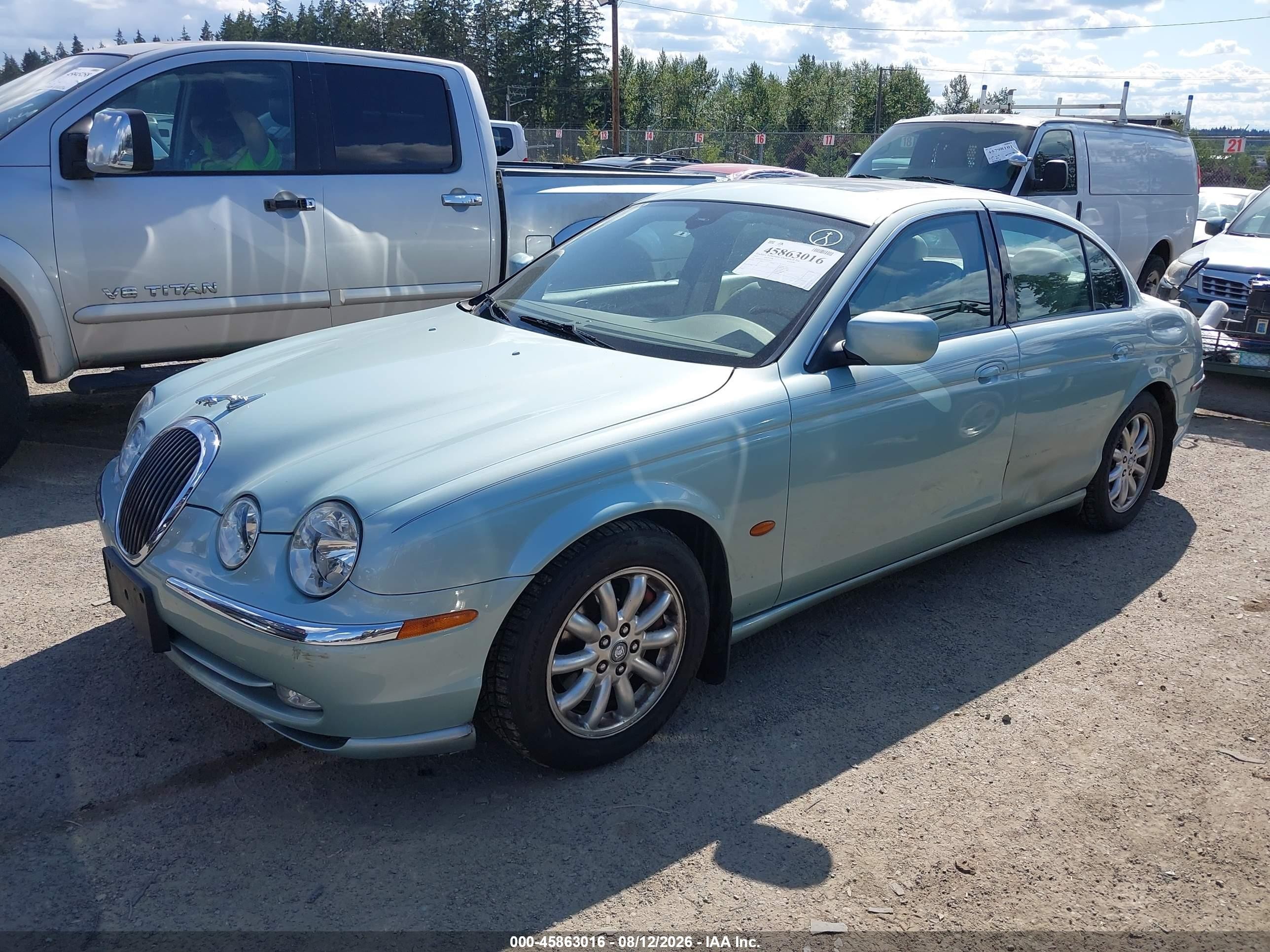 2002 Jaguar S-type 4.0l V8 Silver vin: SAJDA01P72GM37421