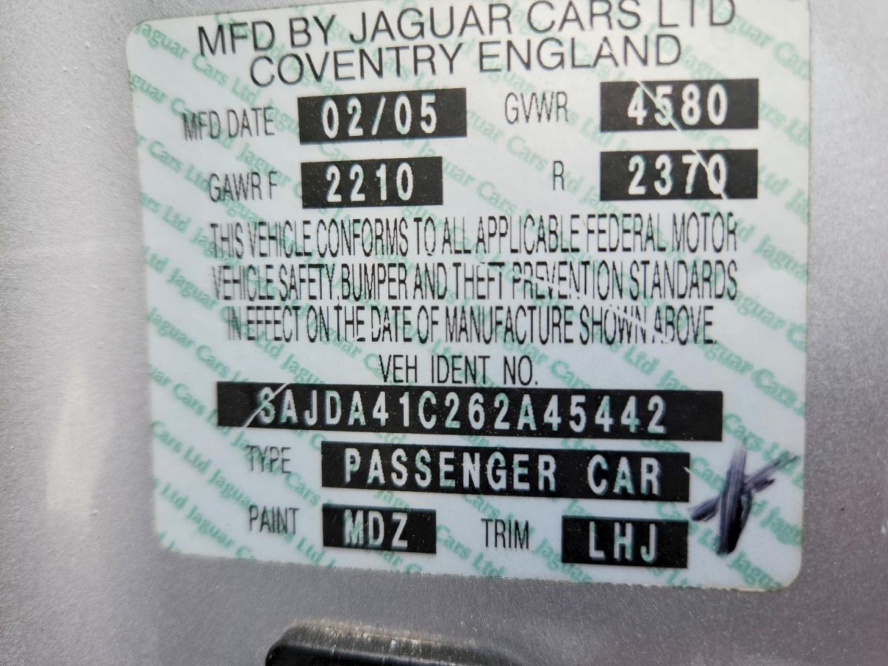 2006 Jaguar Xk8 Green vin: SAJDA41C262A45442