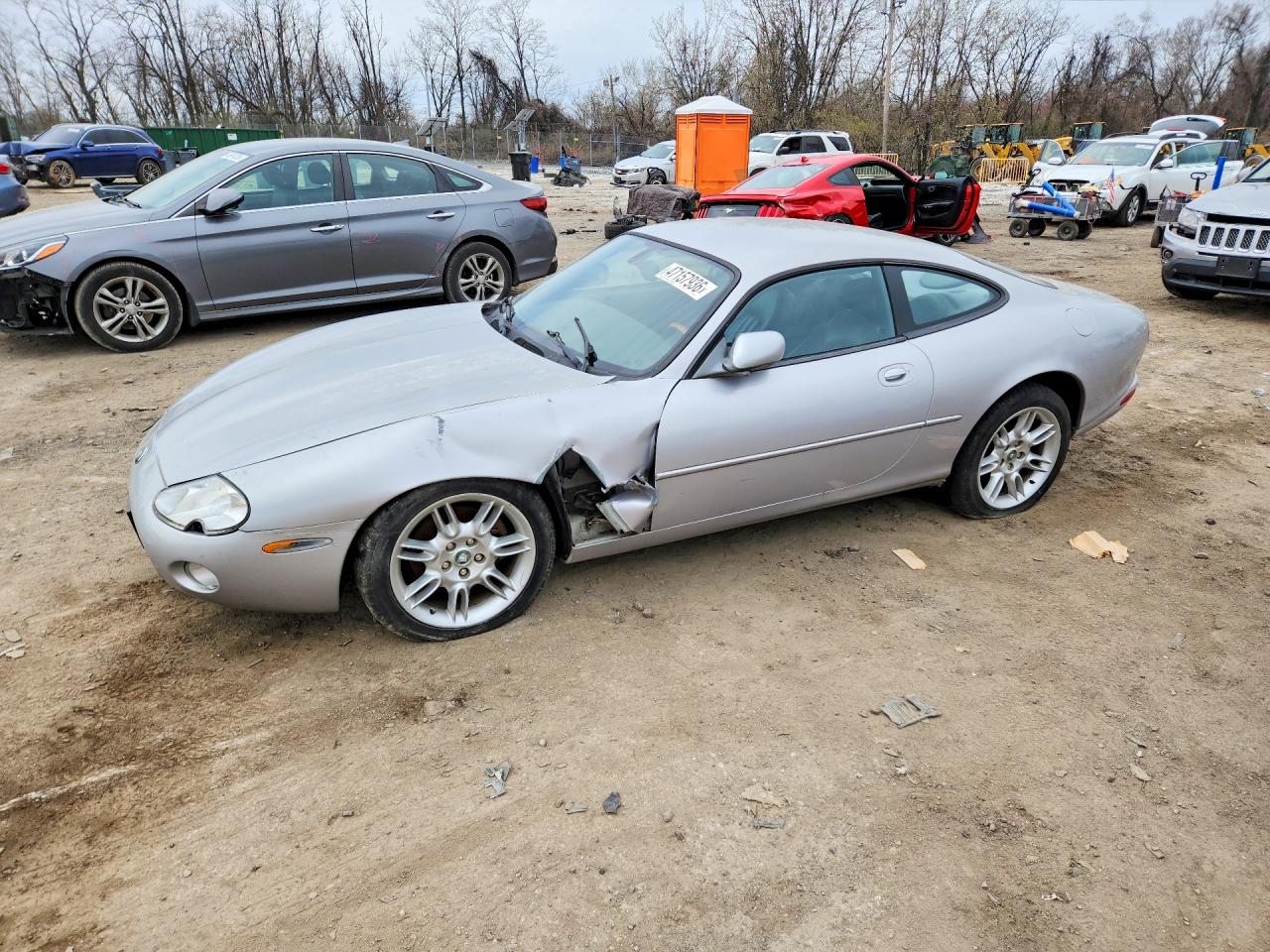 2002 Jaguar Xk8 Silver vin: SAJDA41C72NA25681