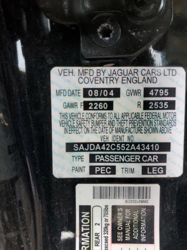 2005 Jaguar Xk8 Black vin: SAJDA42C552A43410