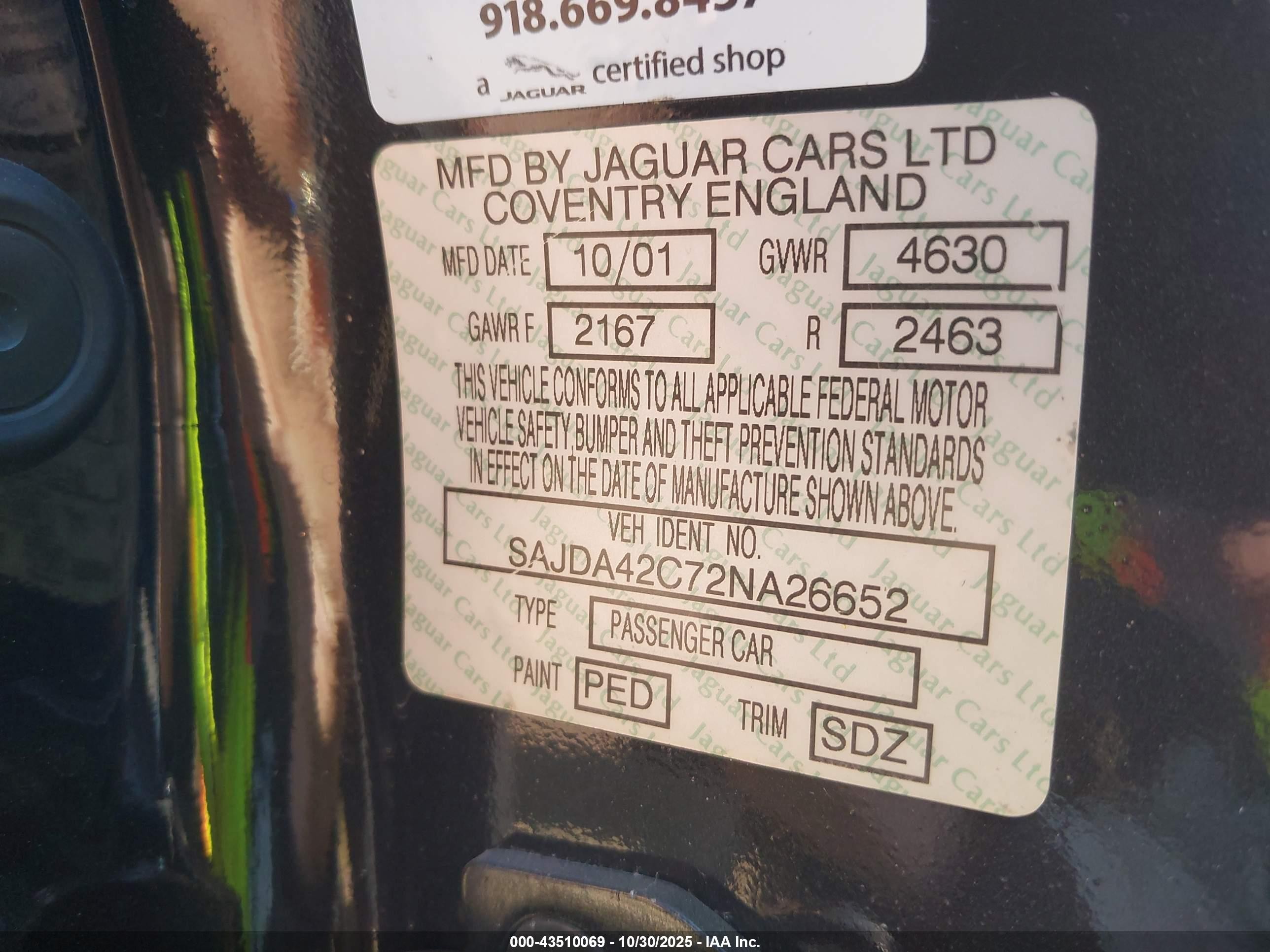 2002 Jaguar Xk8   Black vin: SAJDA42C72NA26652