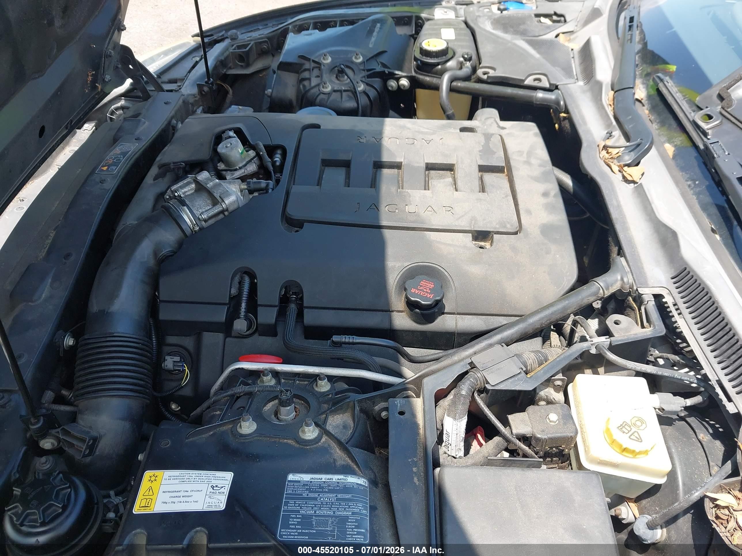 2007 Jaguar Xk   Black vin: SAJDA44B675B06228