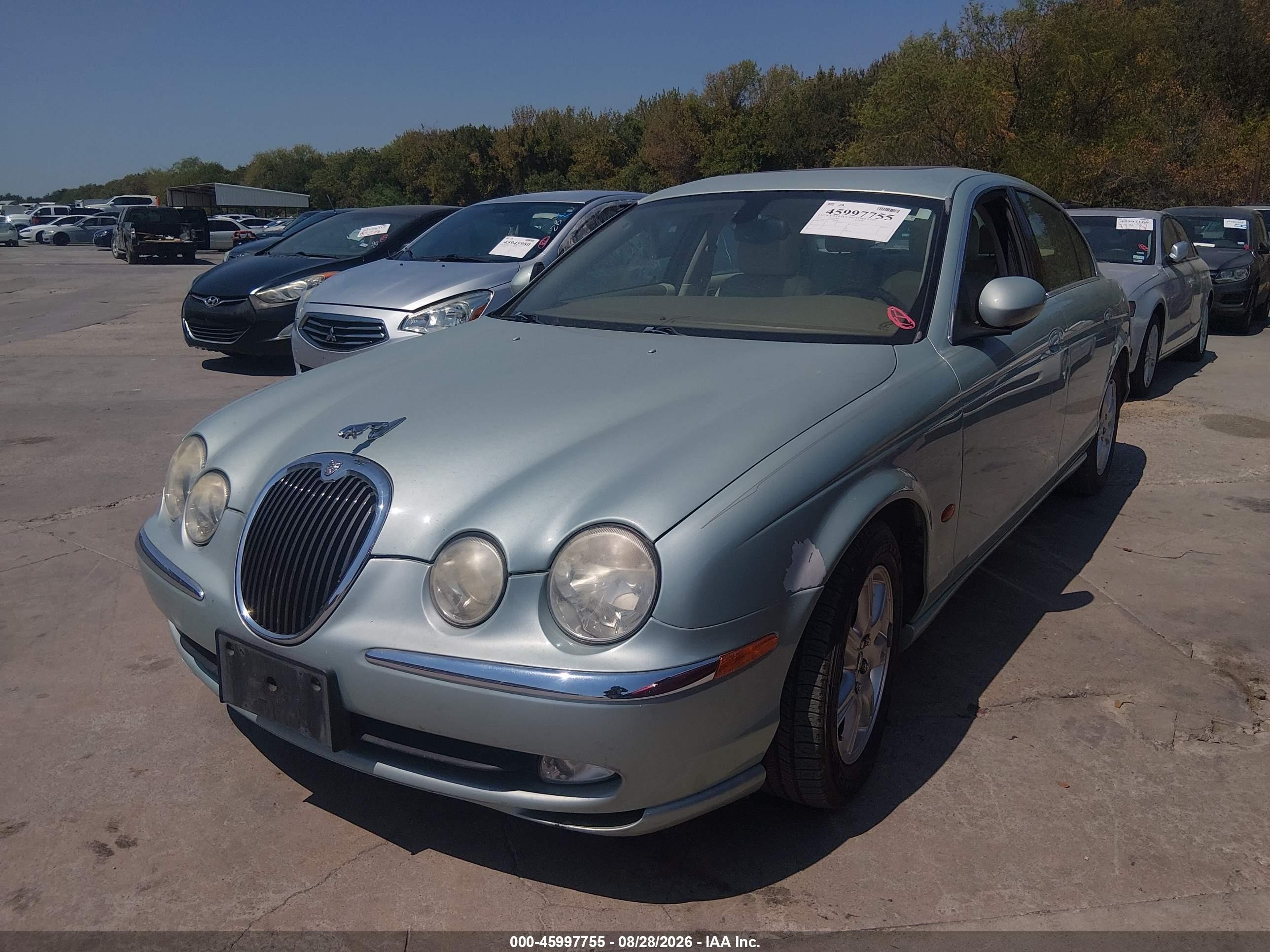 2003 Jaguar S-type 3.0l V6 Light Blue vin: SAJEA01T03FM80488
