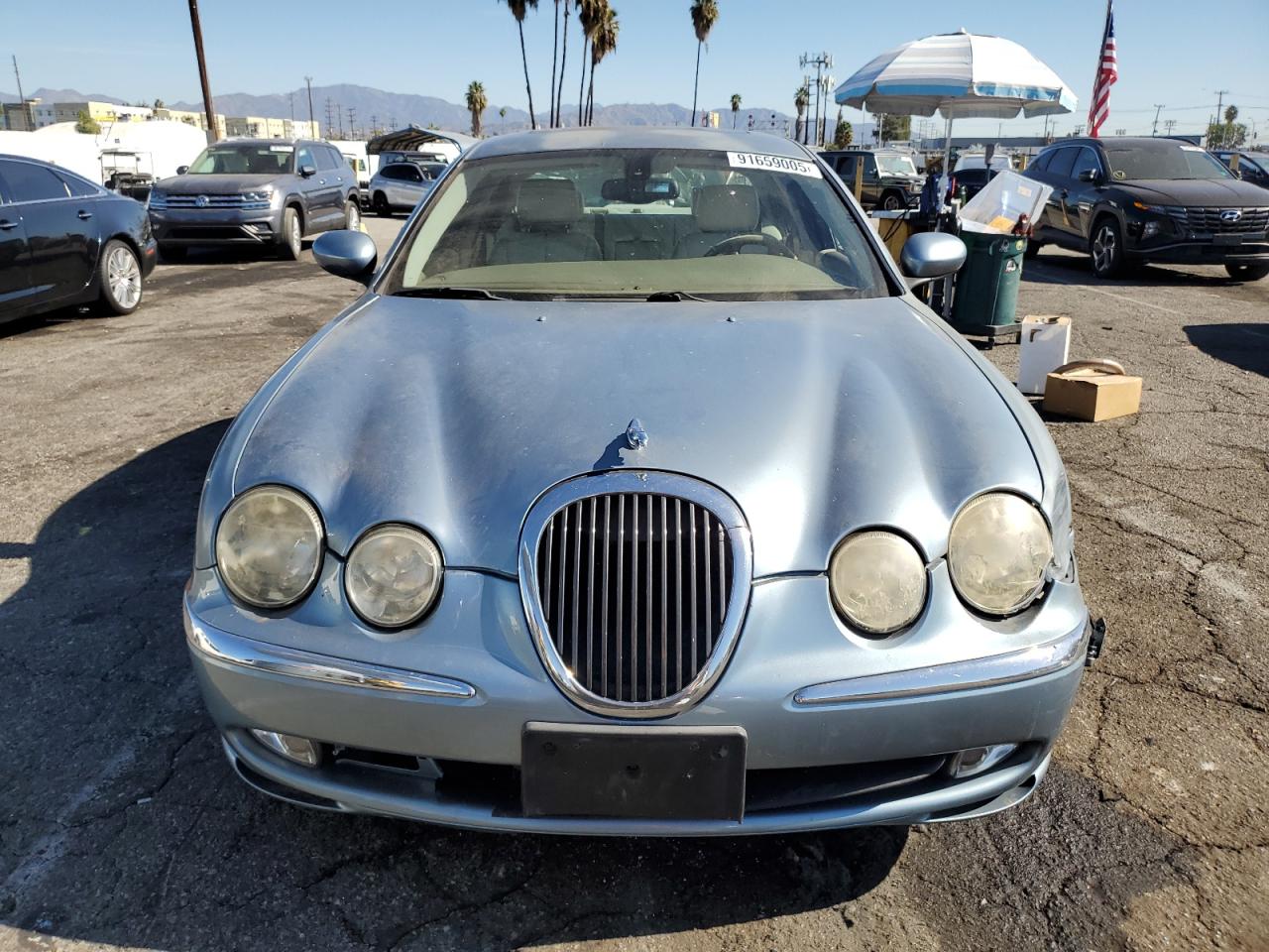 2003 Jaguar S-type Blue vin: SAJEA01UX3HM92502