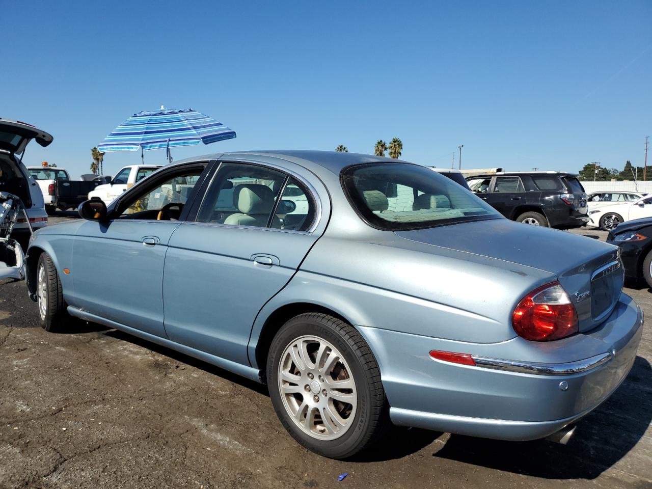 2003 Jaguar S-type Blue vin: SAJEA01UX3HM92502