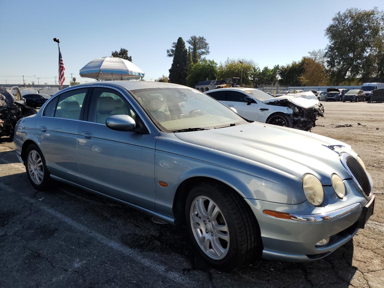 2003 Jaguar S-type Blue vin: SAJEA01UX3HM92502