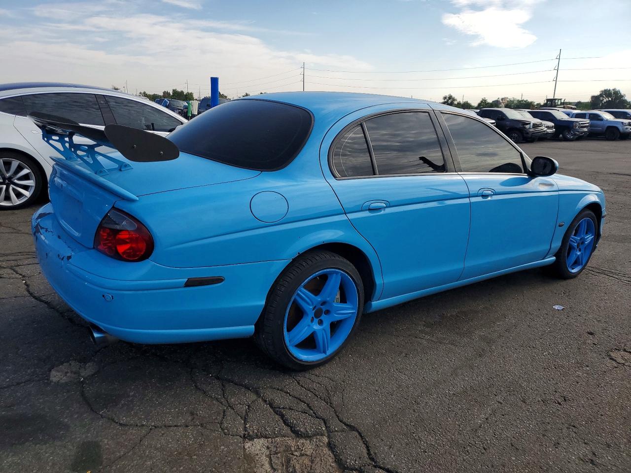 2003 Jaguar S-type R Blue vin: SAJEA03V431M63575