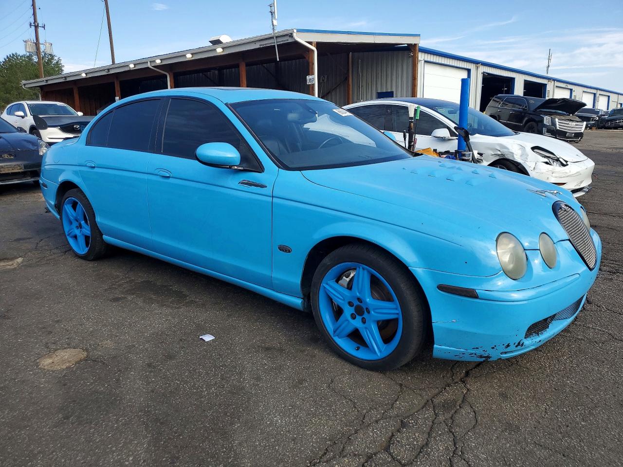 2003 Jaguar S-type R Blue vin: SAJEA03V431M63575