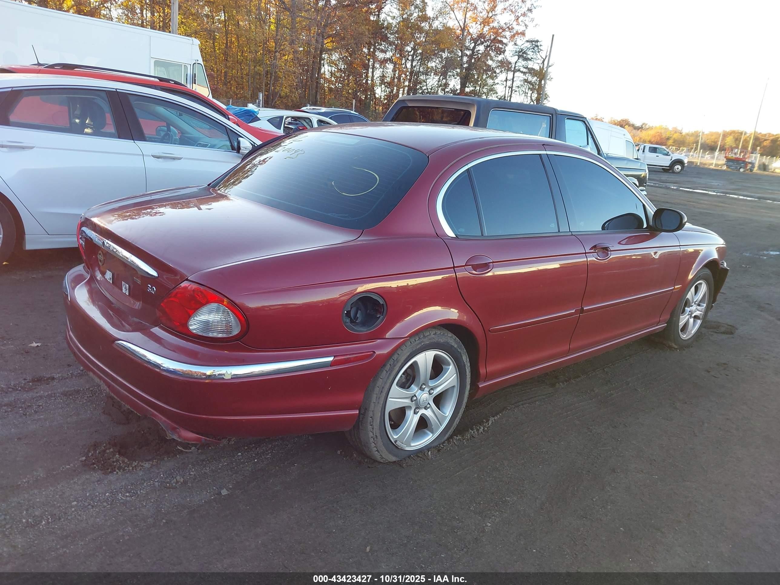 2002 Jaguar X-type 3.0l Burgundy vin: SAJEA51C62WC55779
