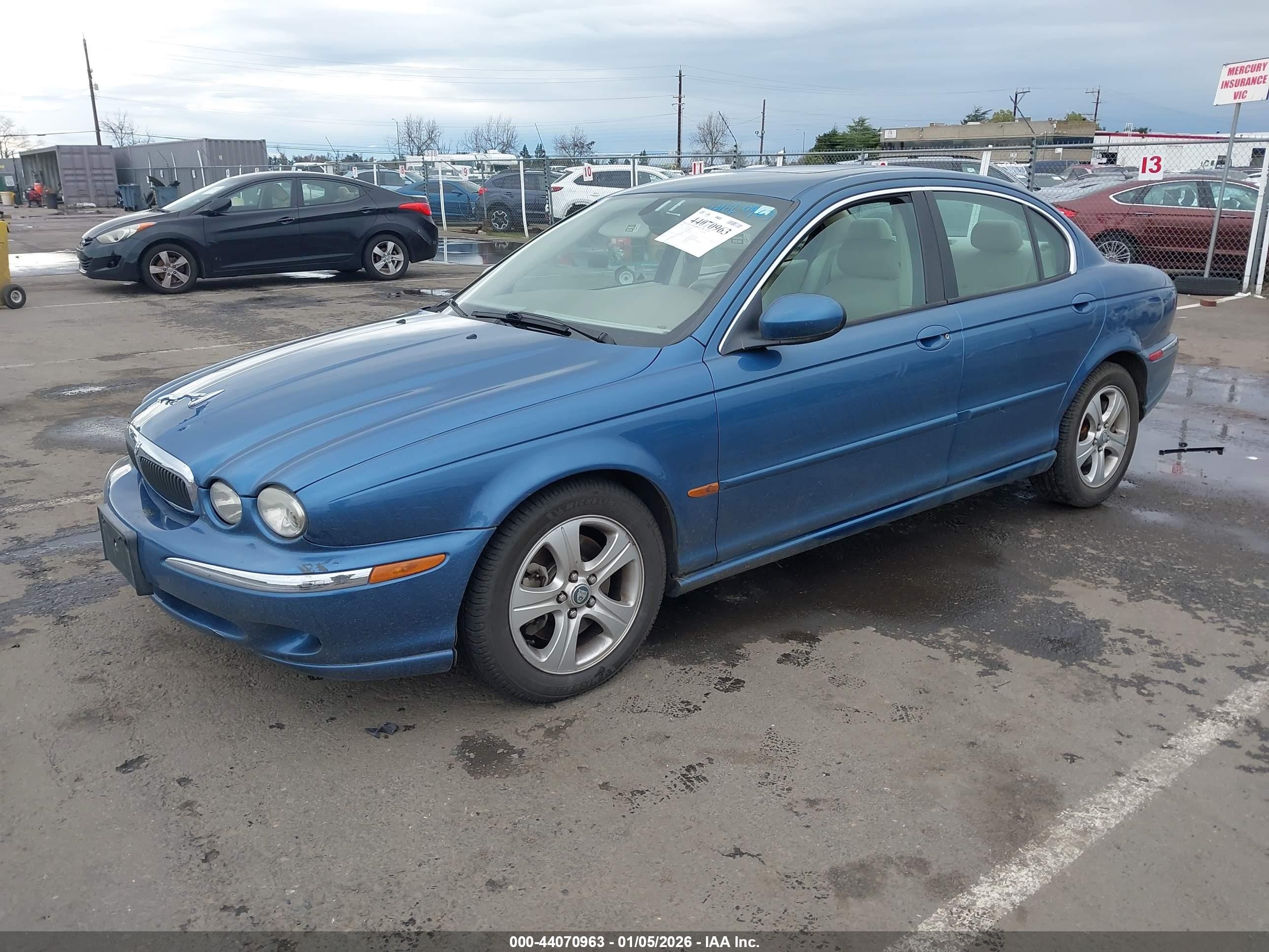 2002 Jaguar X-type 3.0l Blue vin: SAJEA51C72WC46671
