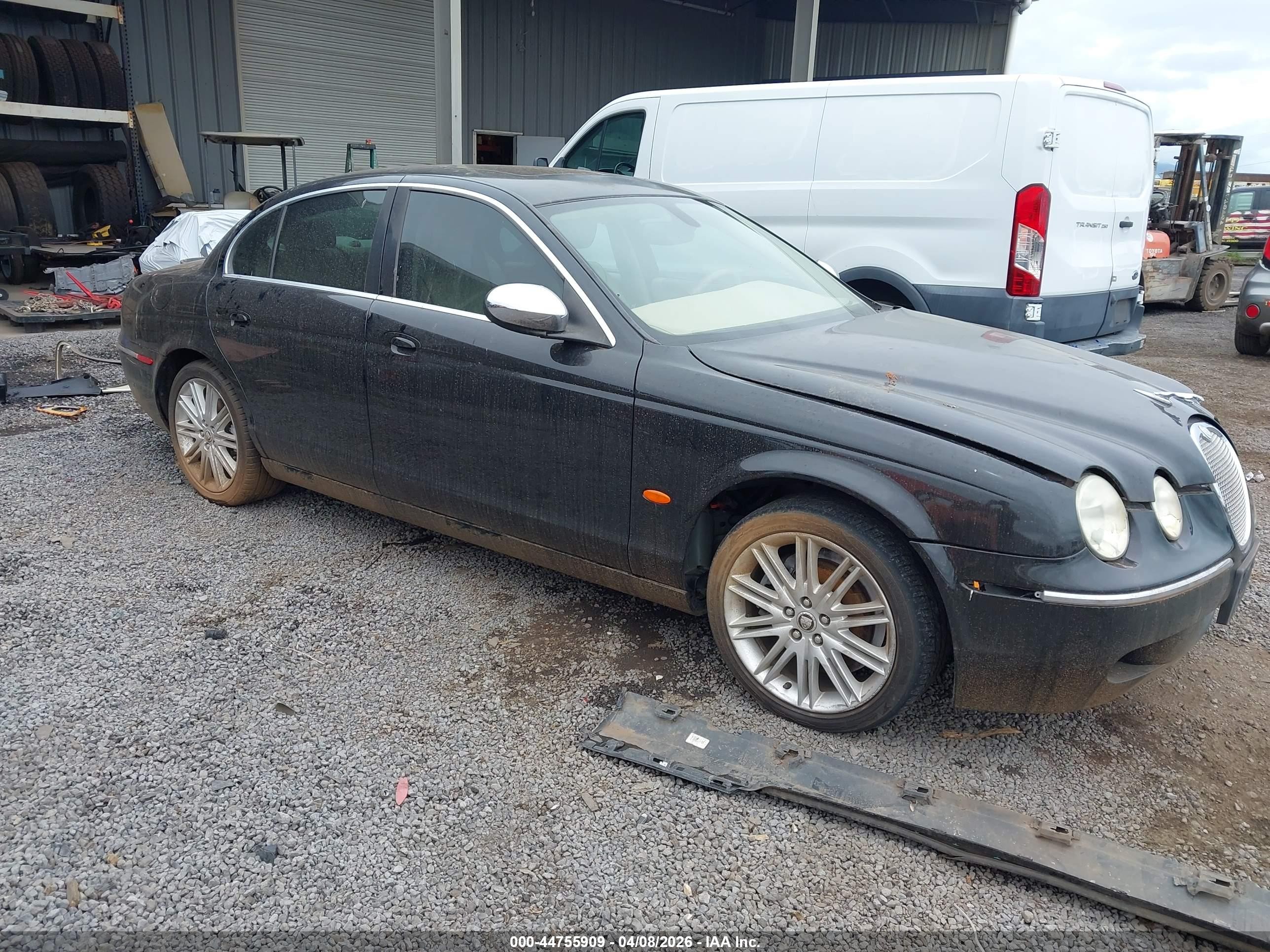 2008 Jaguar S-type 3.0 V6 Black vin: SAJWA01A18FN87656