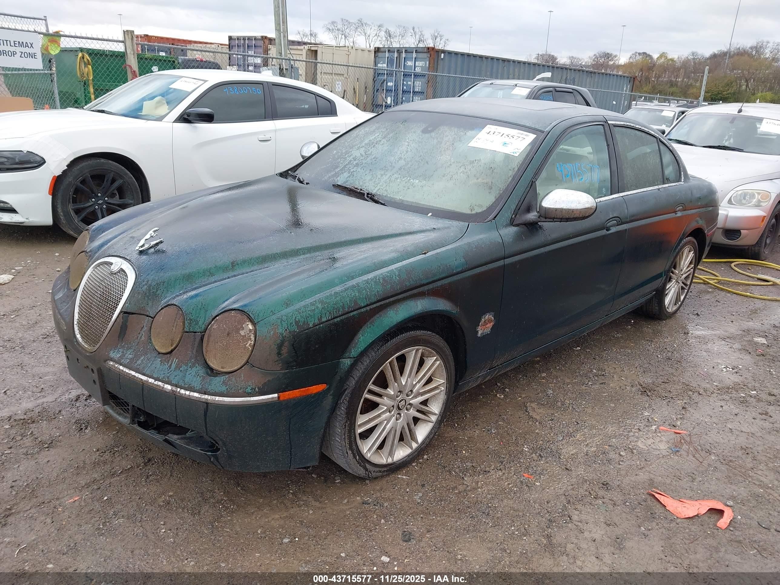 2008 Jaguar S-type 3.0 V6 Green vin: SAJWA01A58FN84274