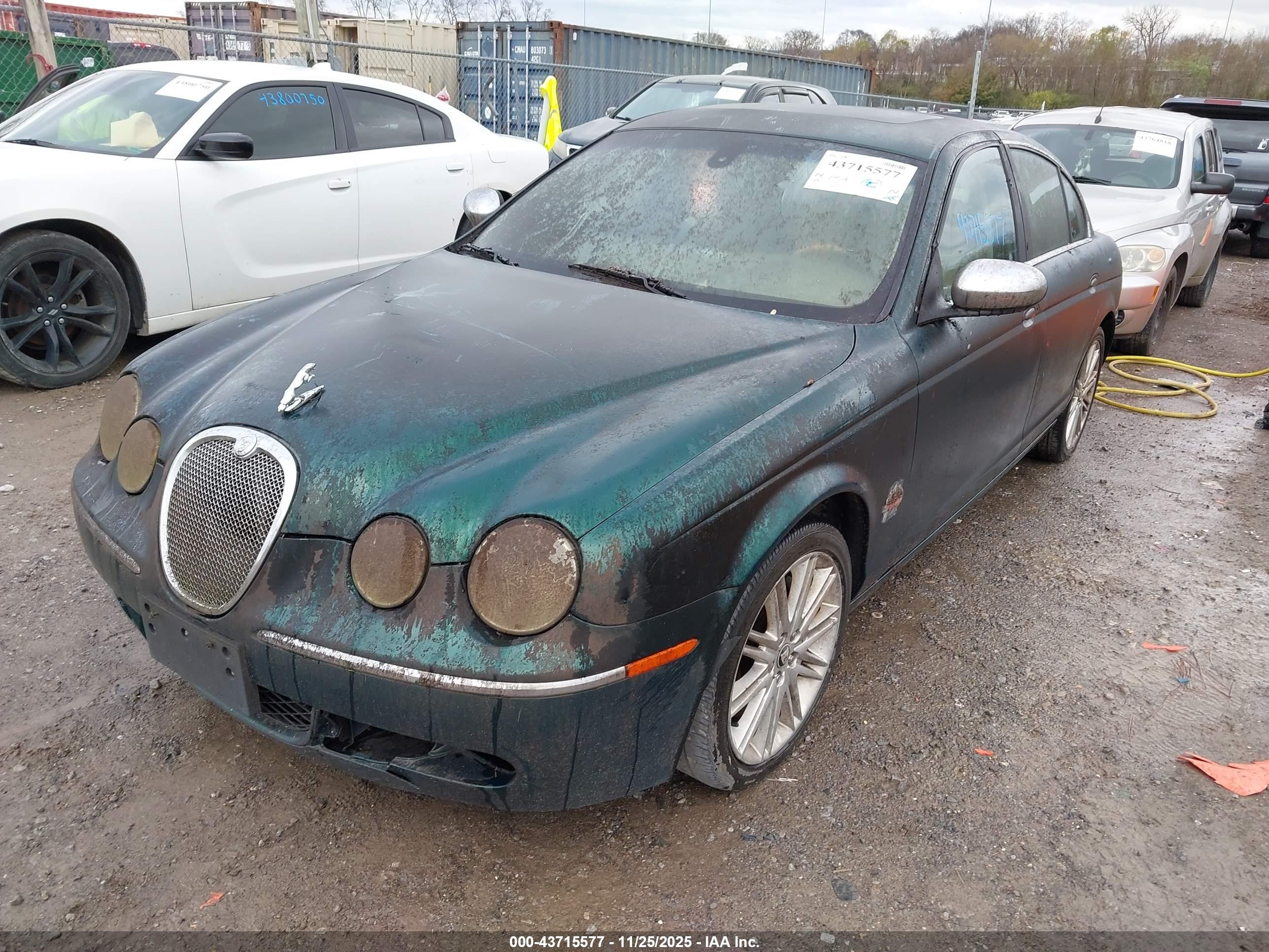 2008 Jaguar S-type 3.0 V6 Green vin: SAJWA01A58FN84274