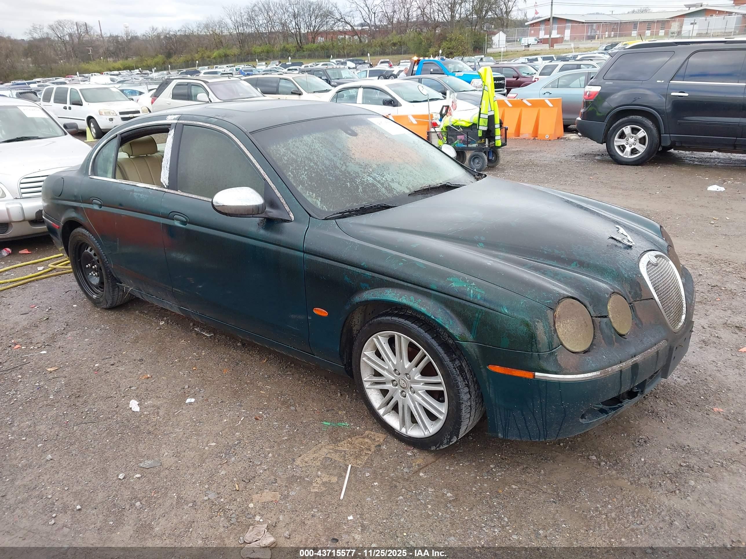 2008 Jaguar S-type 3.0 V6 Green vin: SAJWA01A58FN84274