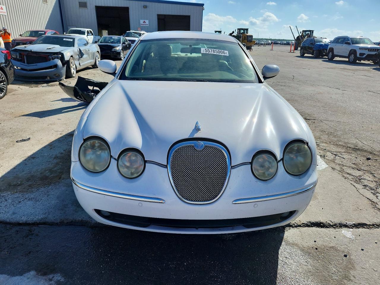 2006 Jaguar S-type White vin: SAJWA01A66FN70543