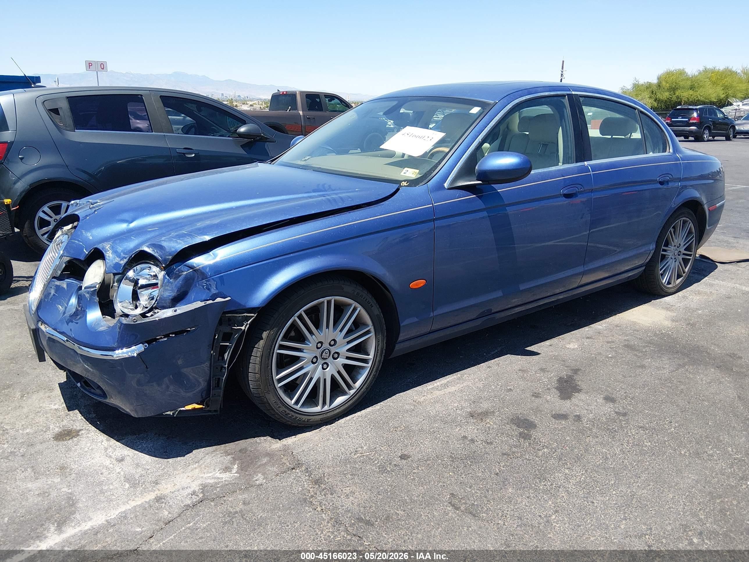 2006 Jaguar S-type 3.0l V6 Blue vin: SAJWA01A96FN61108