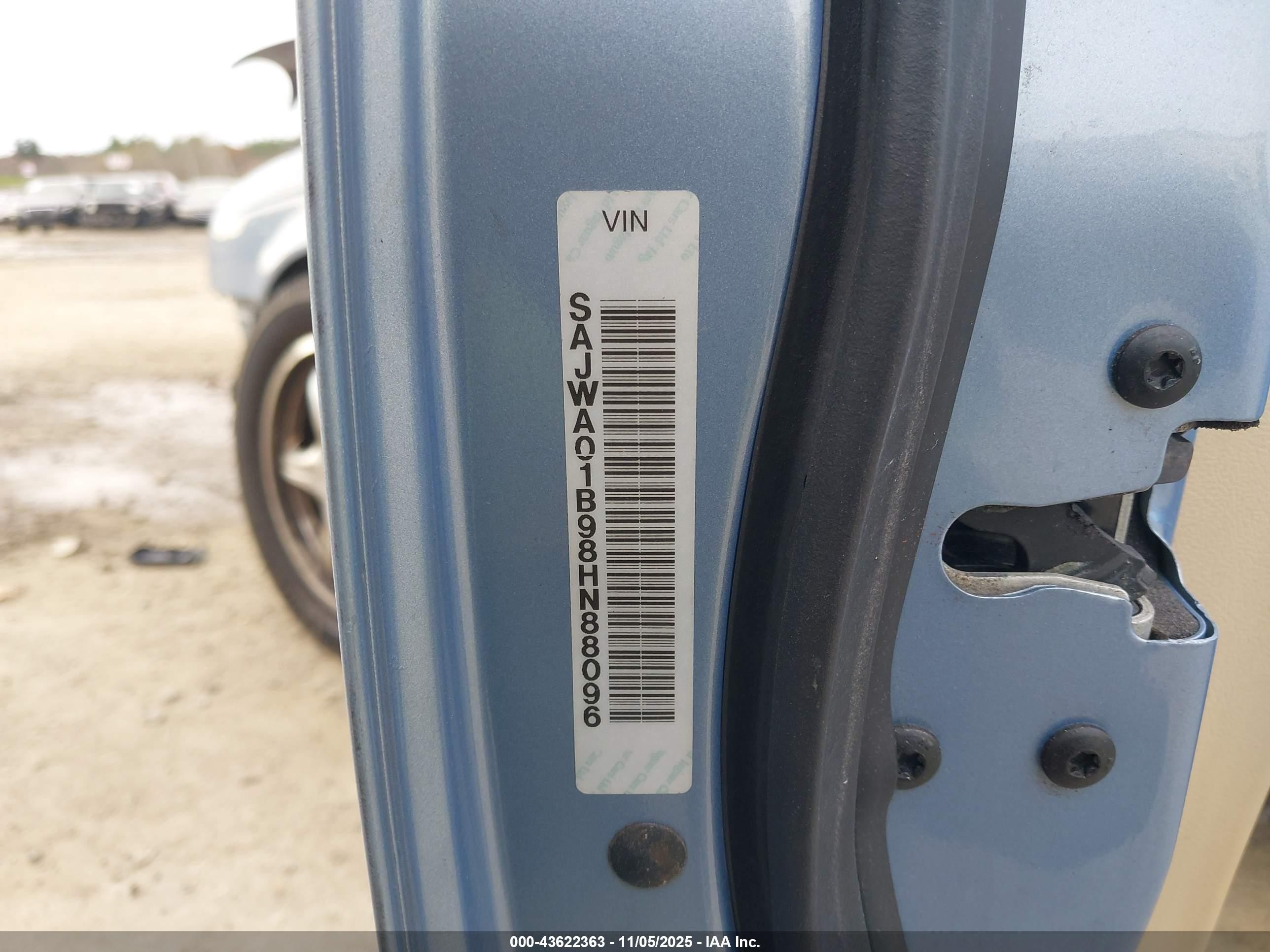 2008 Jaguar S-type 4.2 V8 Light Blue vin: SAJWA01B98HN88096