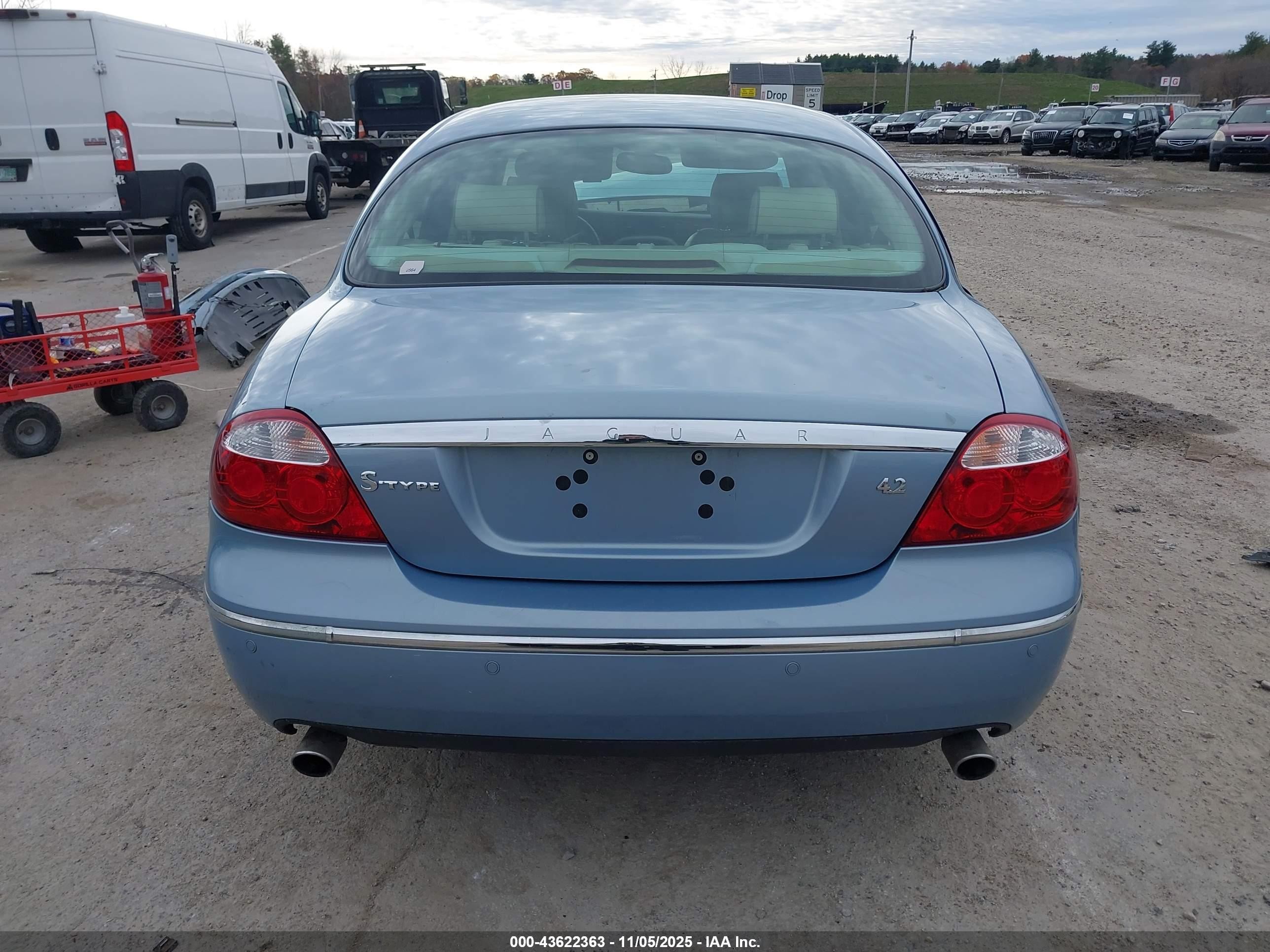 2008 Jaguar S-type 4.2 V8 Light Blue vin: SAJWA01B98HN88096