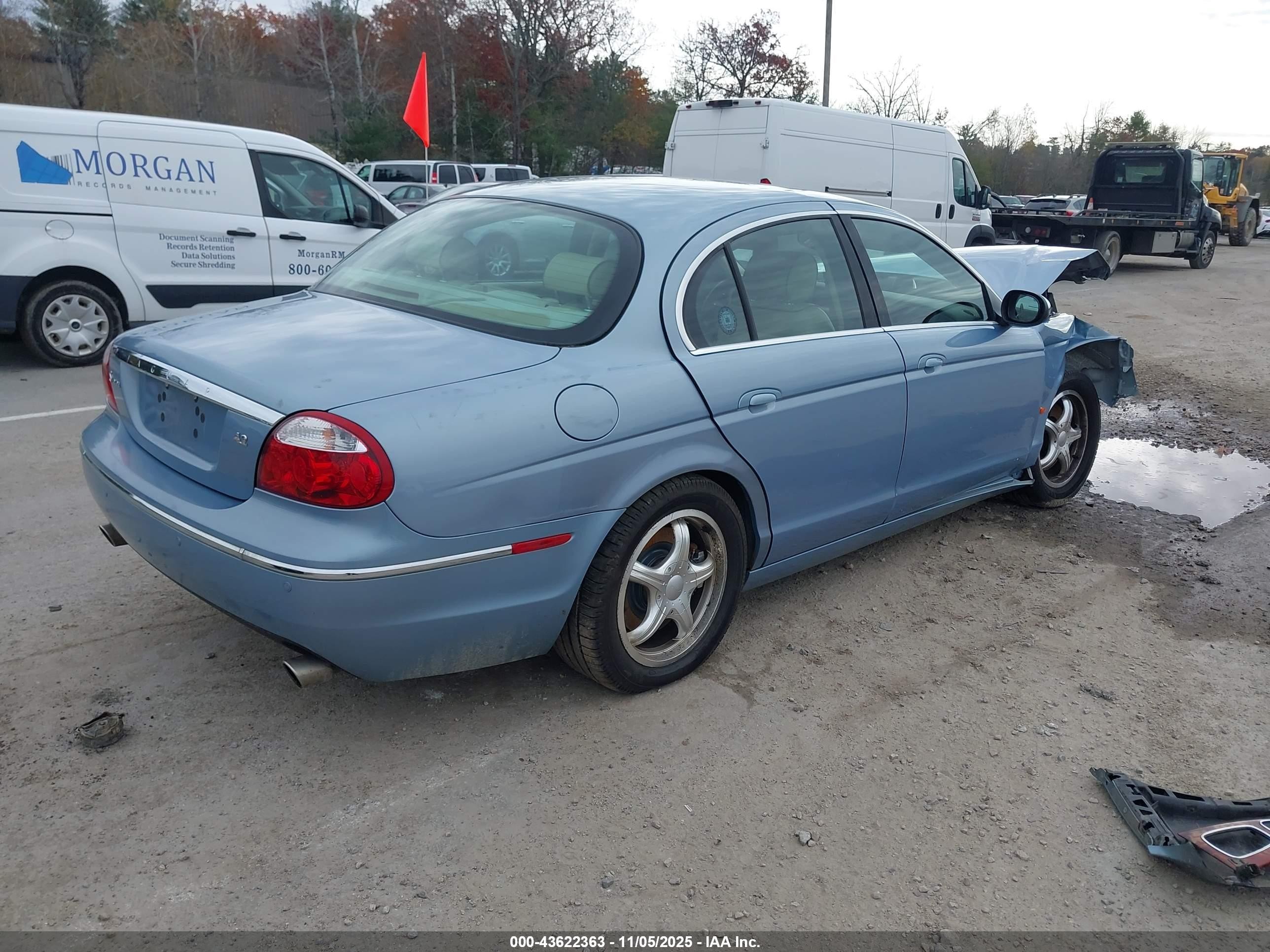 2008 Jaguar S-type 4.2 V8 Light Blue vin: SAJWA01B98HN88096