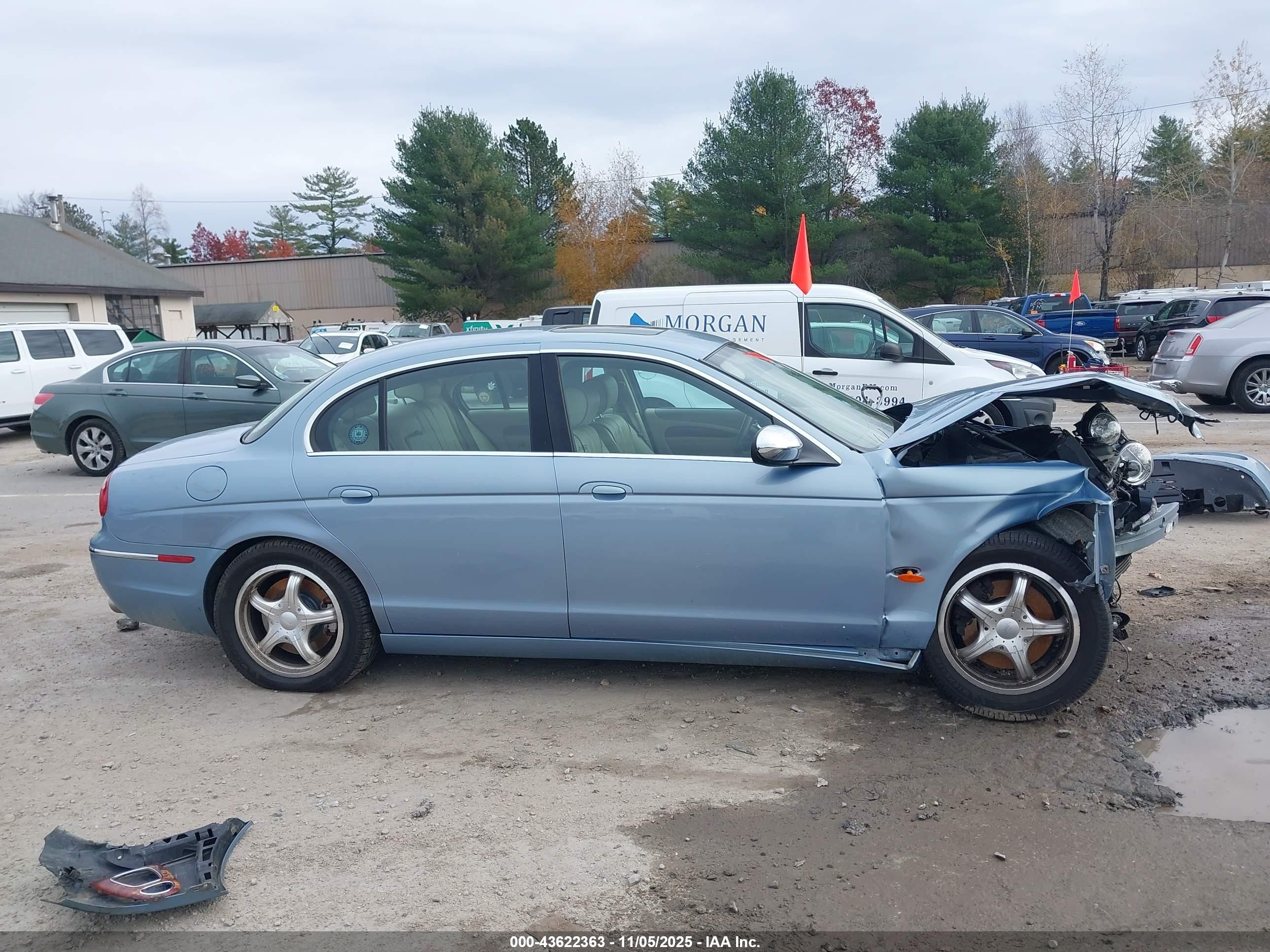 2008 Jaguar S-type 4.2 V8 Light Blue vin: SAJWA01B98HN88096