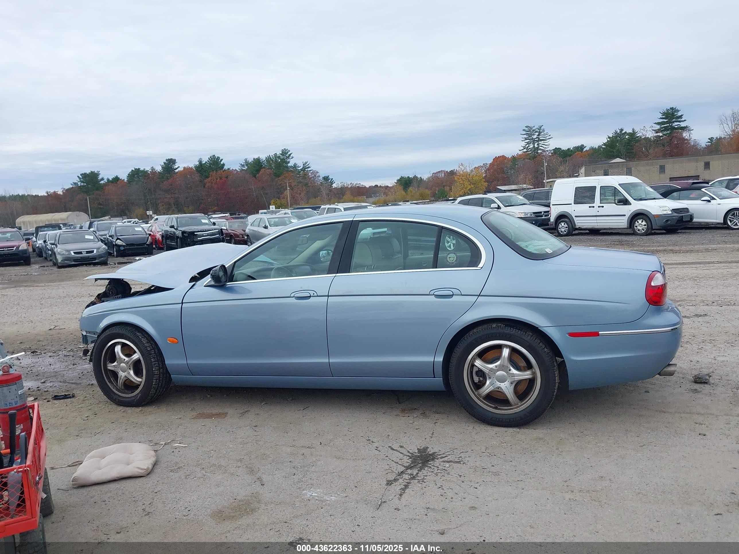 2008 Jaguar S-type 4.2 V8 Light Blue vin: SAJWA01B98HN88096