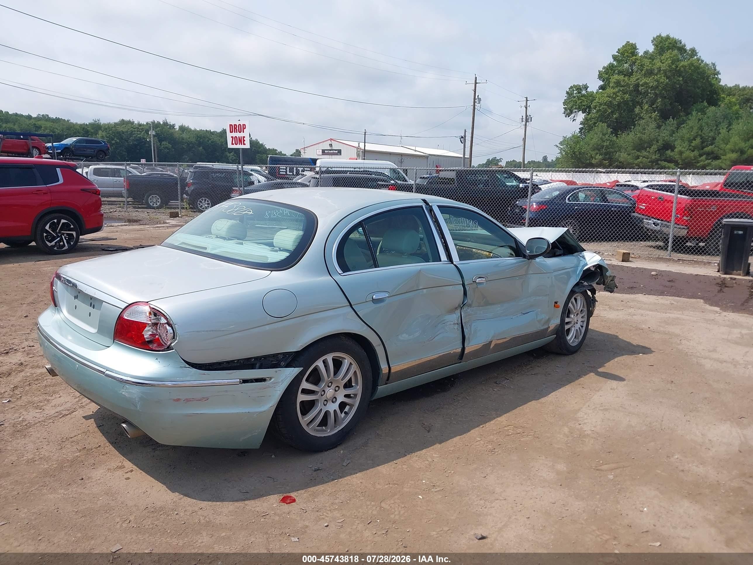 2005 Jaguar S-type 3.0l V6 Light Blue vin: SAJWA01T15FN19046