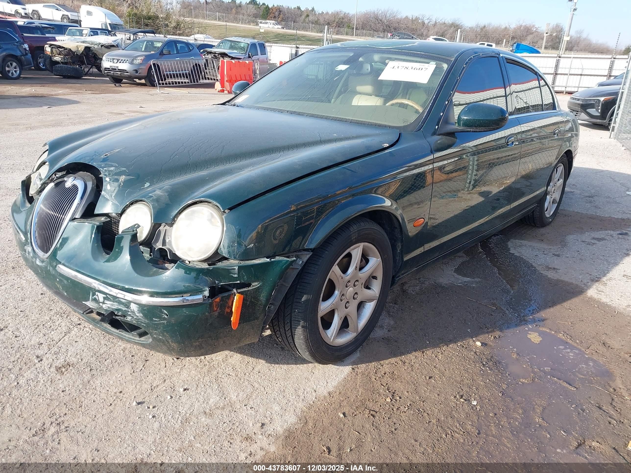 2005 Jaguar S-type 4.2l V8 Green vin: SAJWA01U75HN13555
