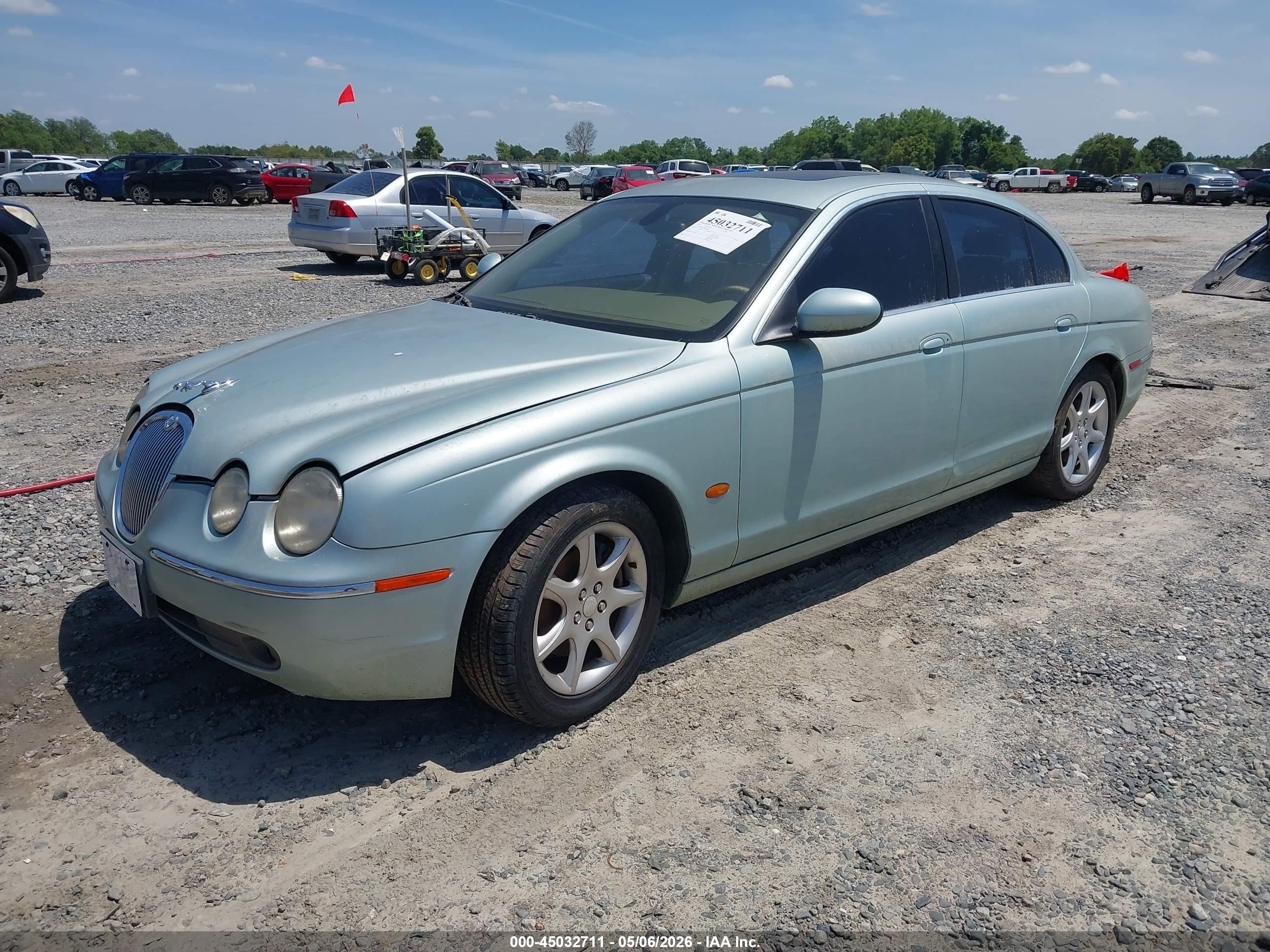 2005 Jaguar S-type 4.2l V8 Light Blue vin: SAJWA01U85HN20532