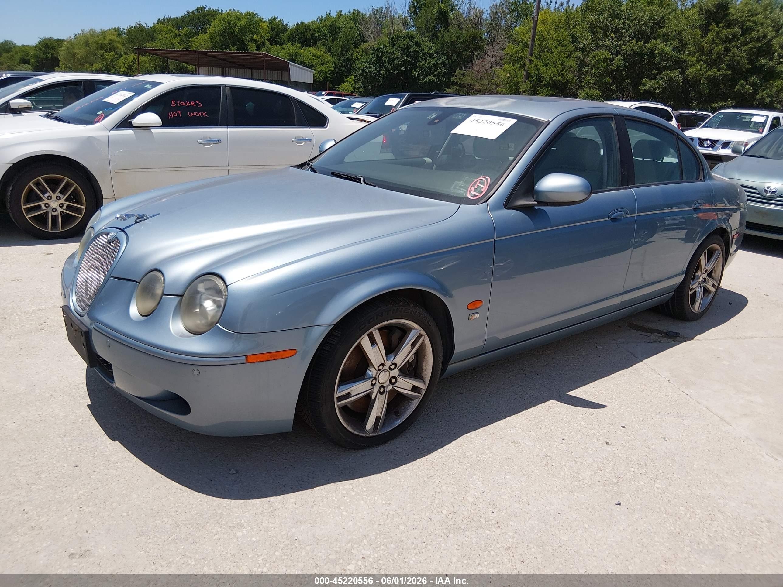 2006 Jaguar S-type 4.2l V8 R Light Blue vin: SAJWA03C261N64329