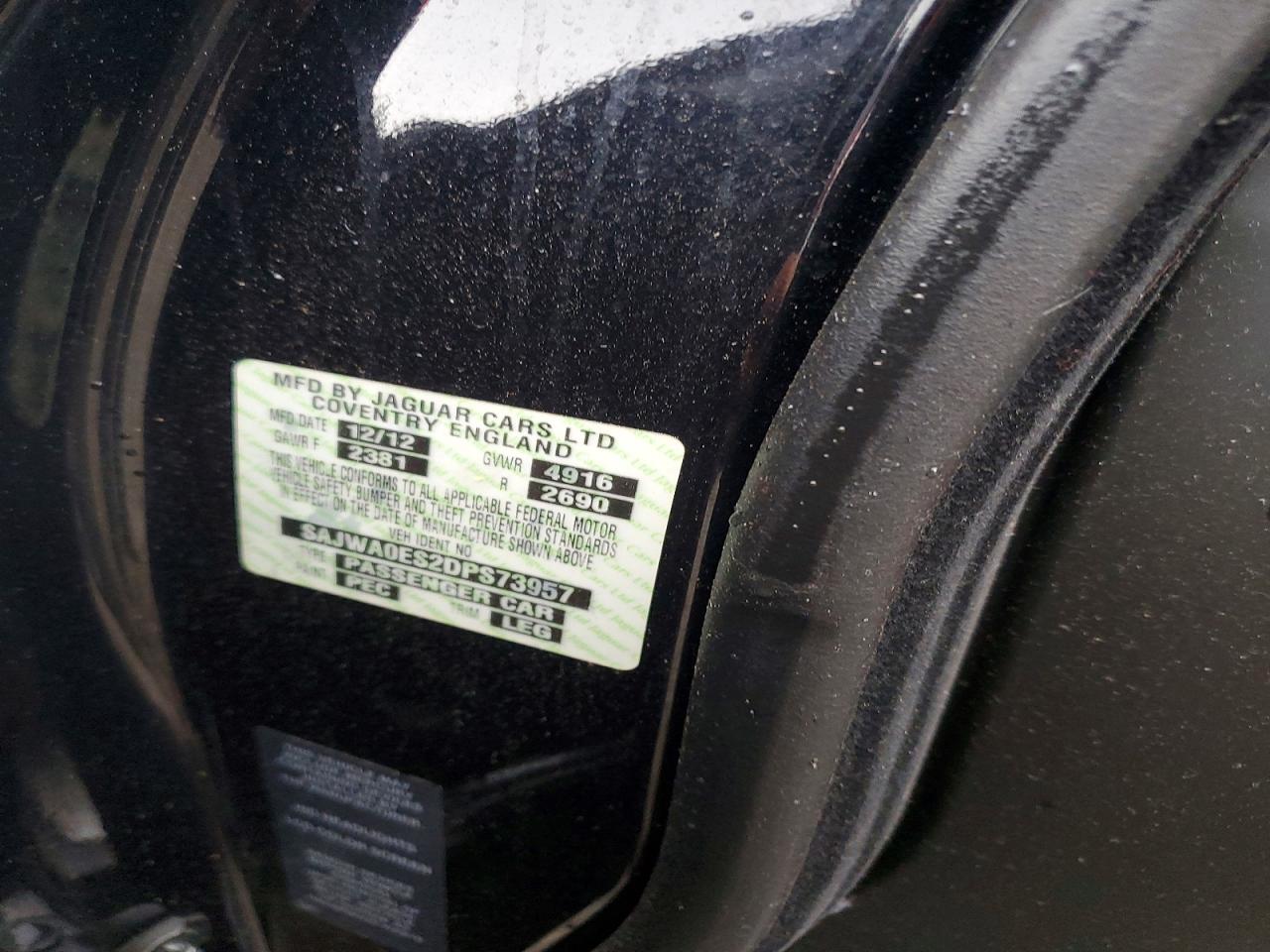 2013 Jaguar Xf Black vin: SAJWA0ES2DPS73957