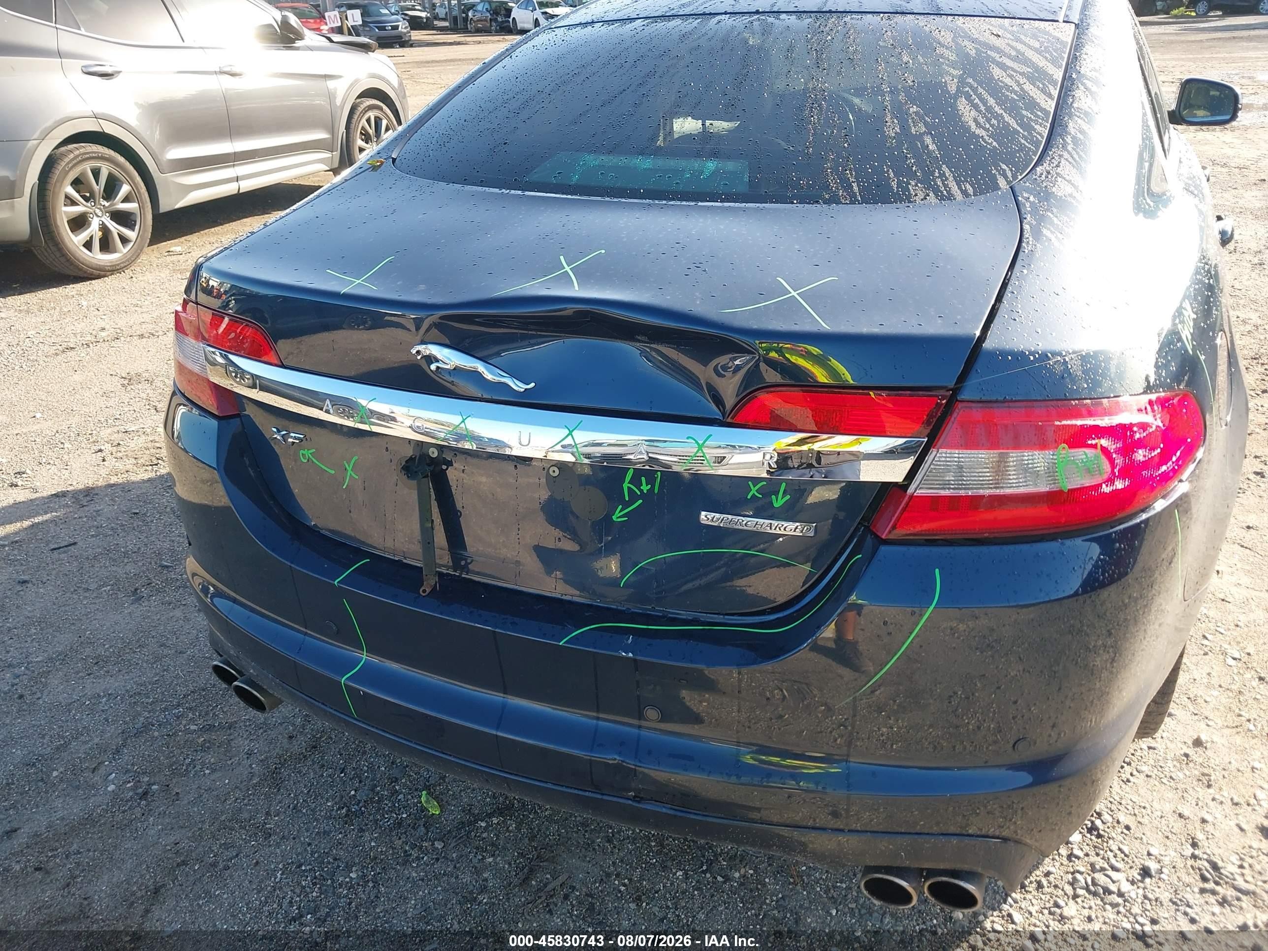 2010 Jaguar Xf Supercharged Dark Blue vin: SAJWA0HE8AMR61819