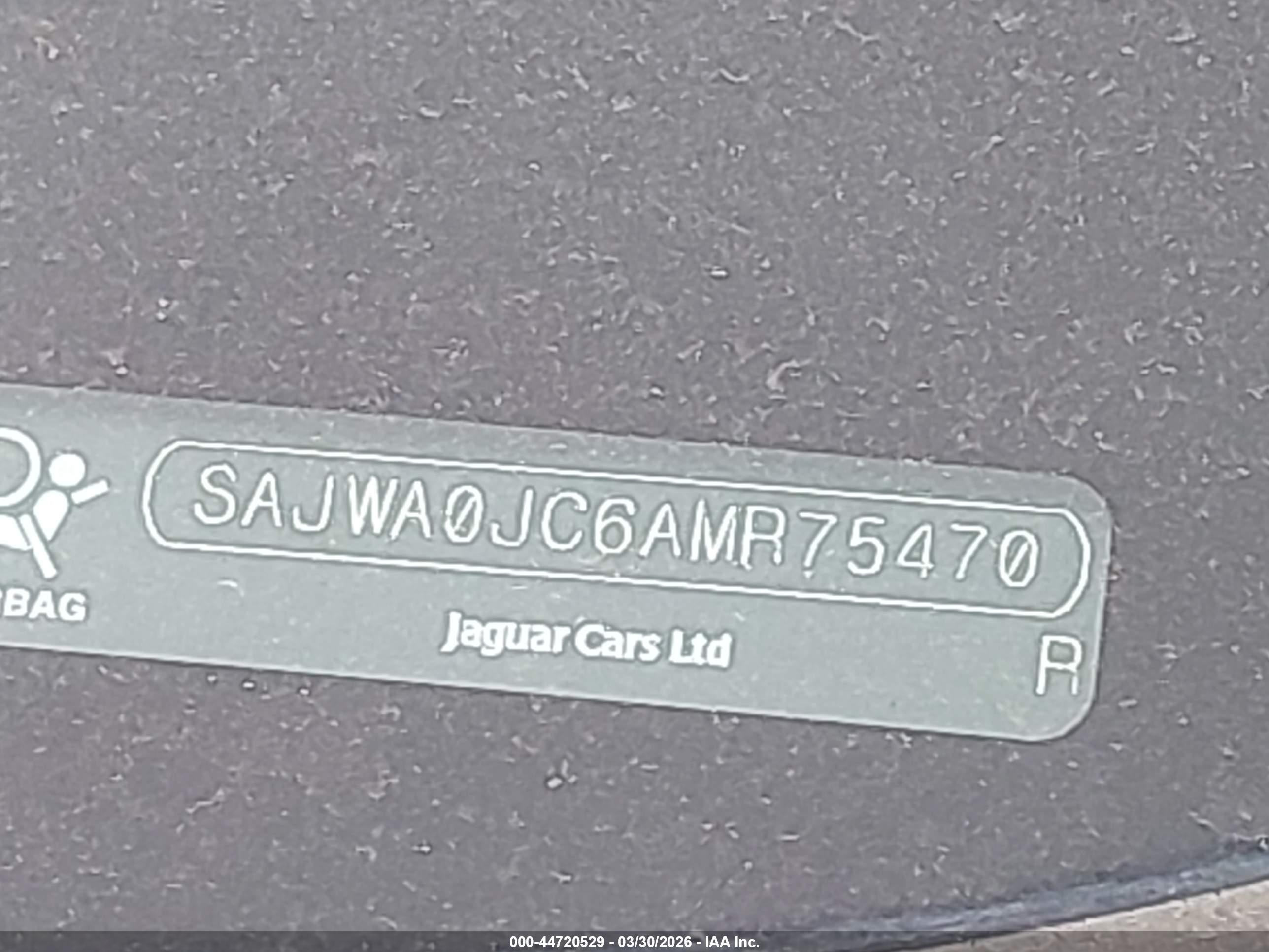 2010 Jaguar Xf Xfr Black vin: SAJWA0JC6AMR75470