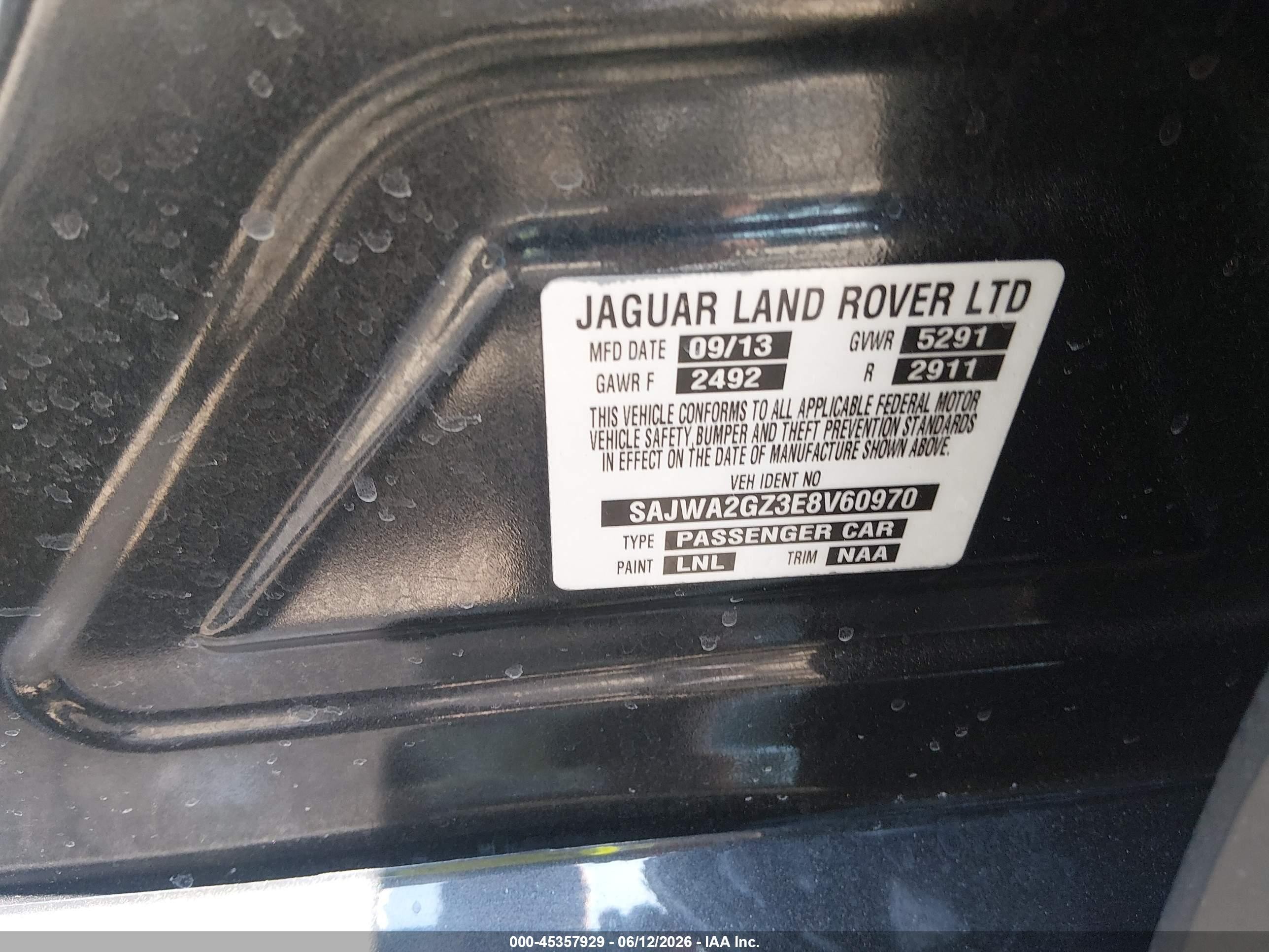 2014 Jaguar Xj Xjl Portfolio Серый vin: SAJWA2GZ3E8V60970