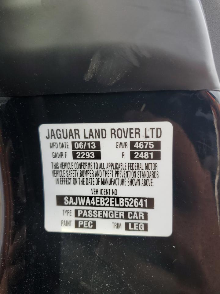 2014 Jaguar Xk Black vin: SAJWA4EB2ELB52641